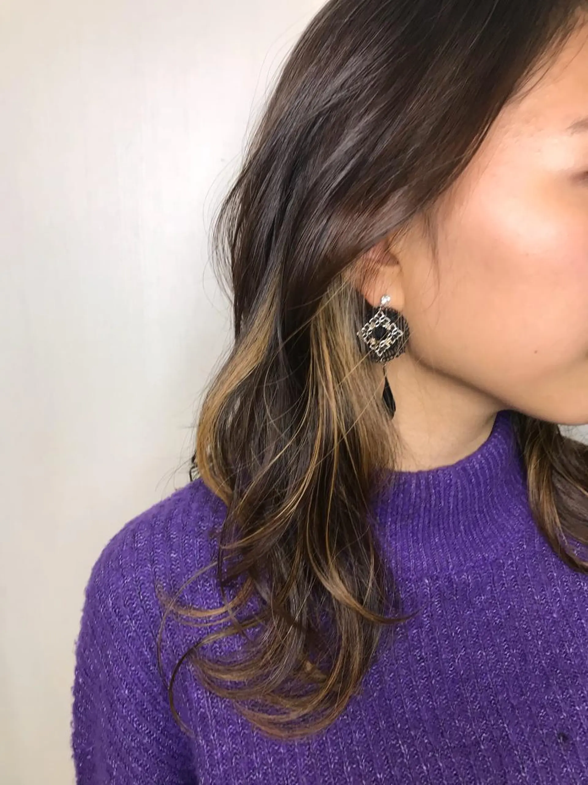 セミロング カラー 寺山 佳貴のヘアスタイル