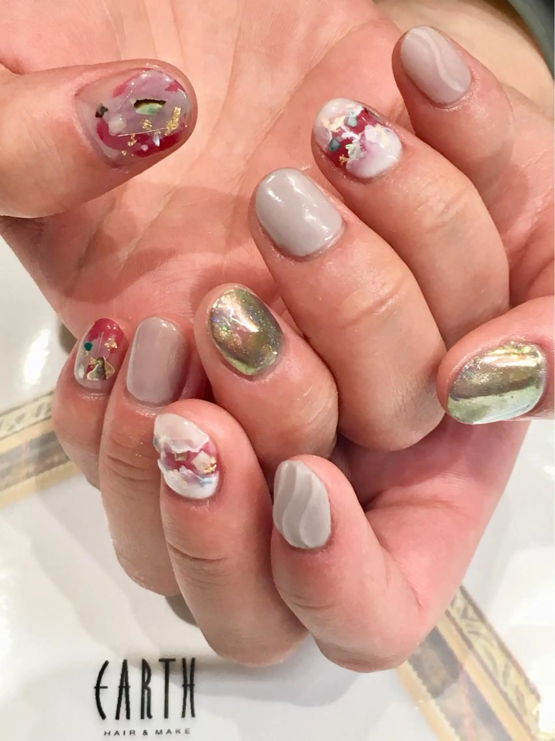 ネイル ニュアンスネイル ハンドネイル 佐藤 まりえのネイルデザイン