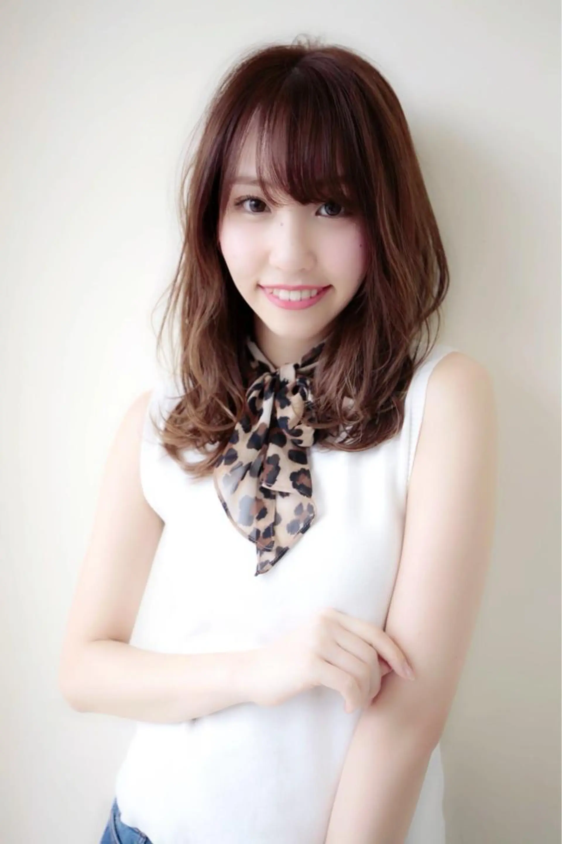 ミディアム カラー パーマ CHAINON 近鉄奈良店のヘアスタイル