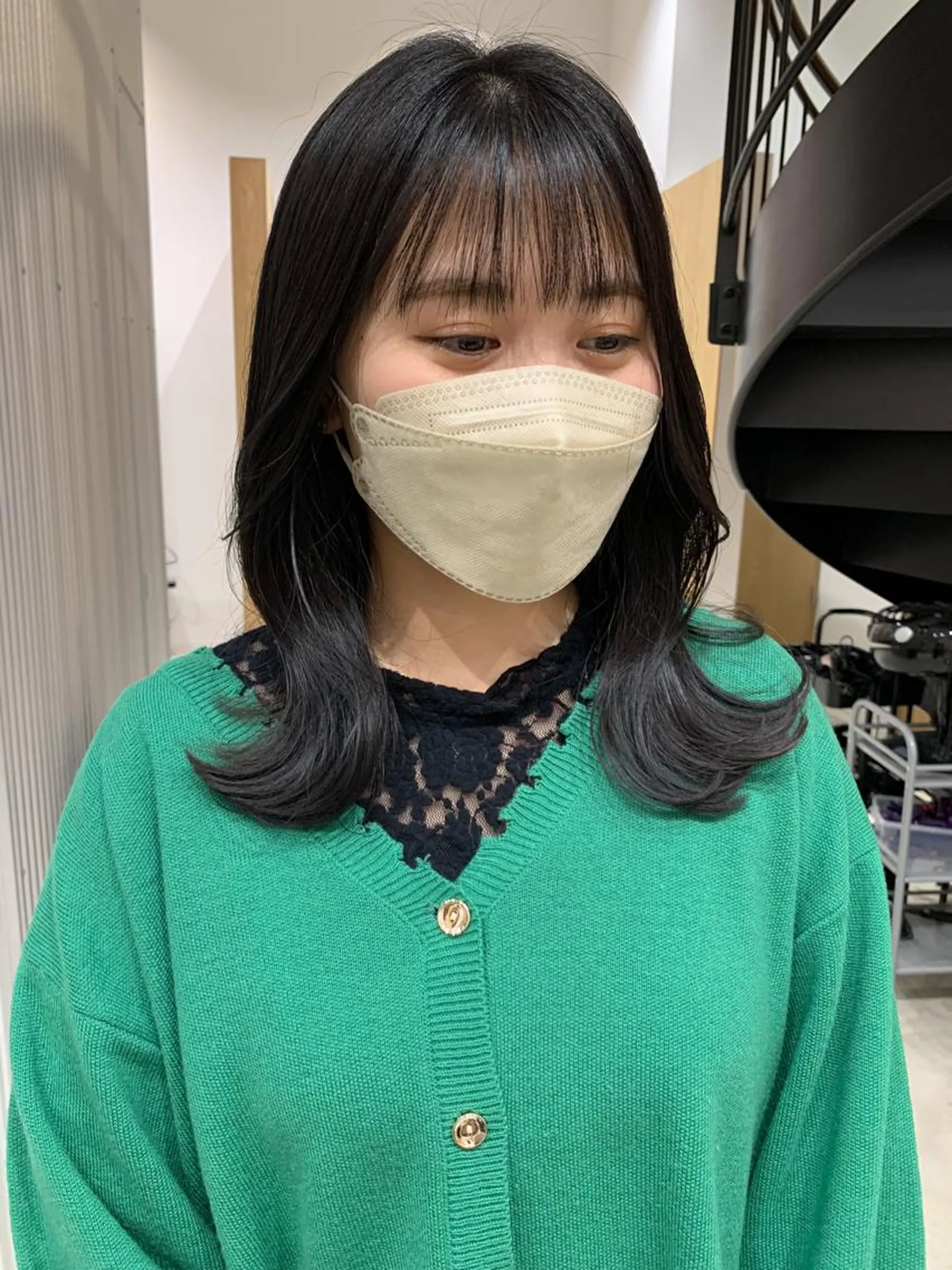 ミディアム カラー ヘアアレンジ カット ヘアカラー トリートメント yuka .のヘアスタイル