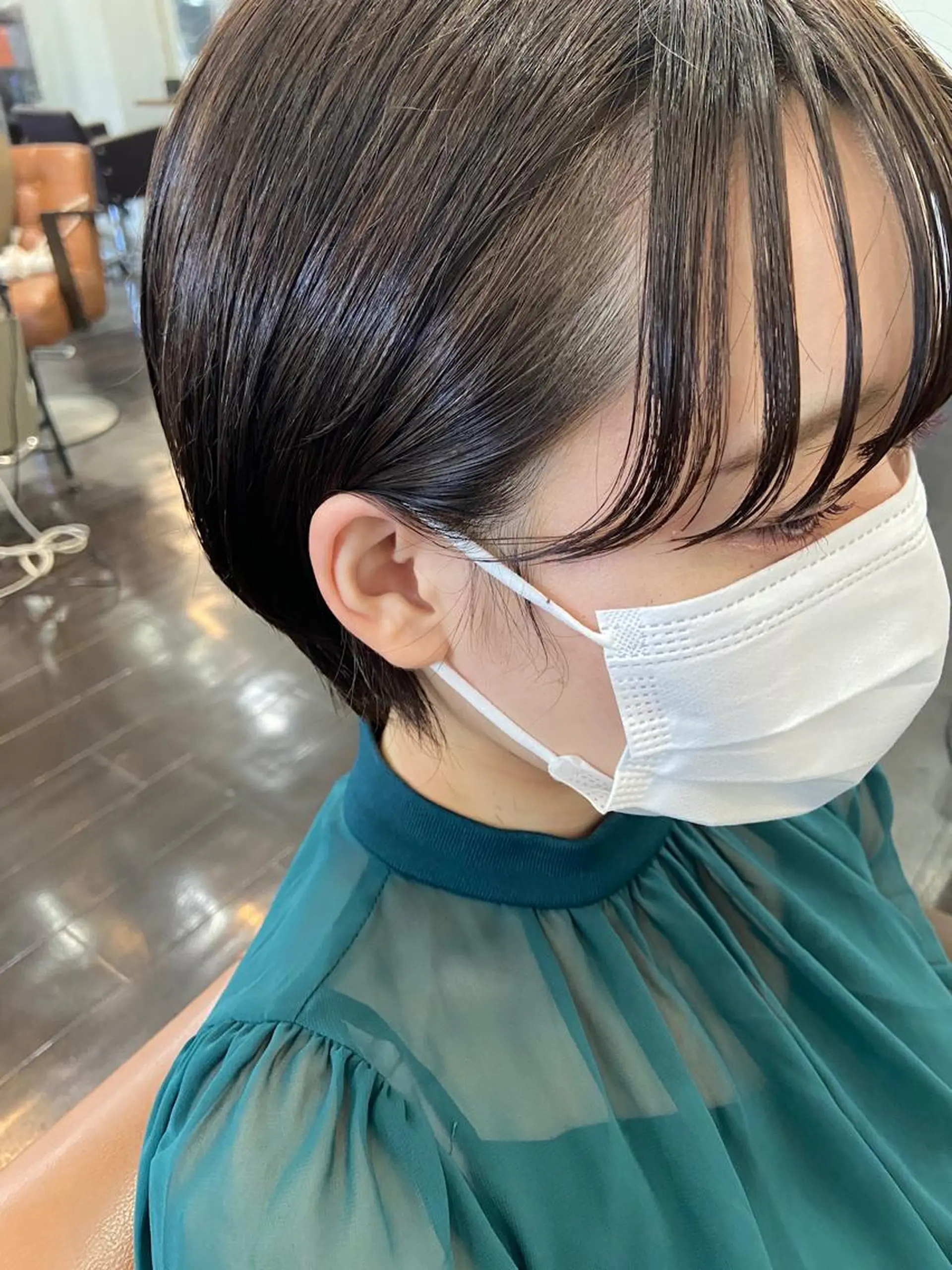 ショート カラー パーマ ヘアアレンジ メンズ キッズ ネイル マツエク・マツパ アイブロウ メンズハイライト メンズパーマ ブラウンカラー ケアカラー 透明感カラー 久木原 ゆりのヘアスタイル