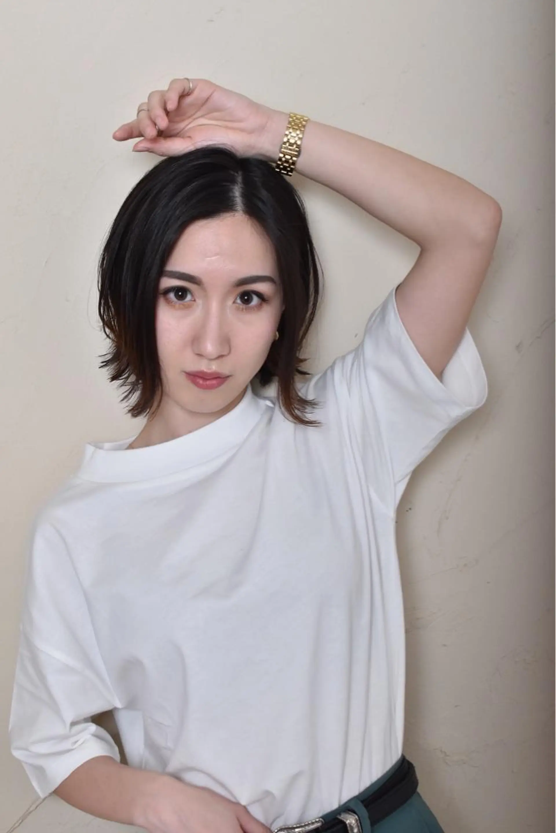 ミディアム ボブ 外ハネヘア カット ヘアカラー トリートメント メンズ特化/パーマ指 名No.1/百瀬太郎のヘアスタイル