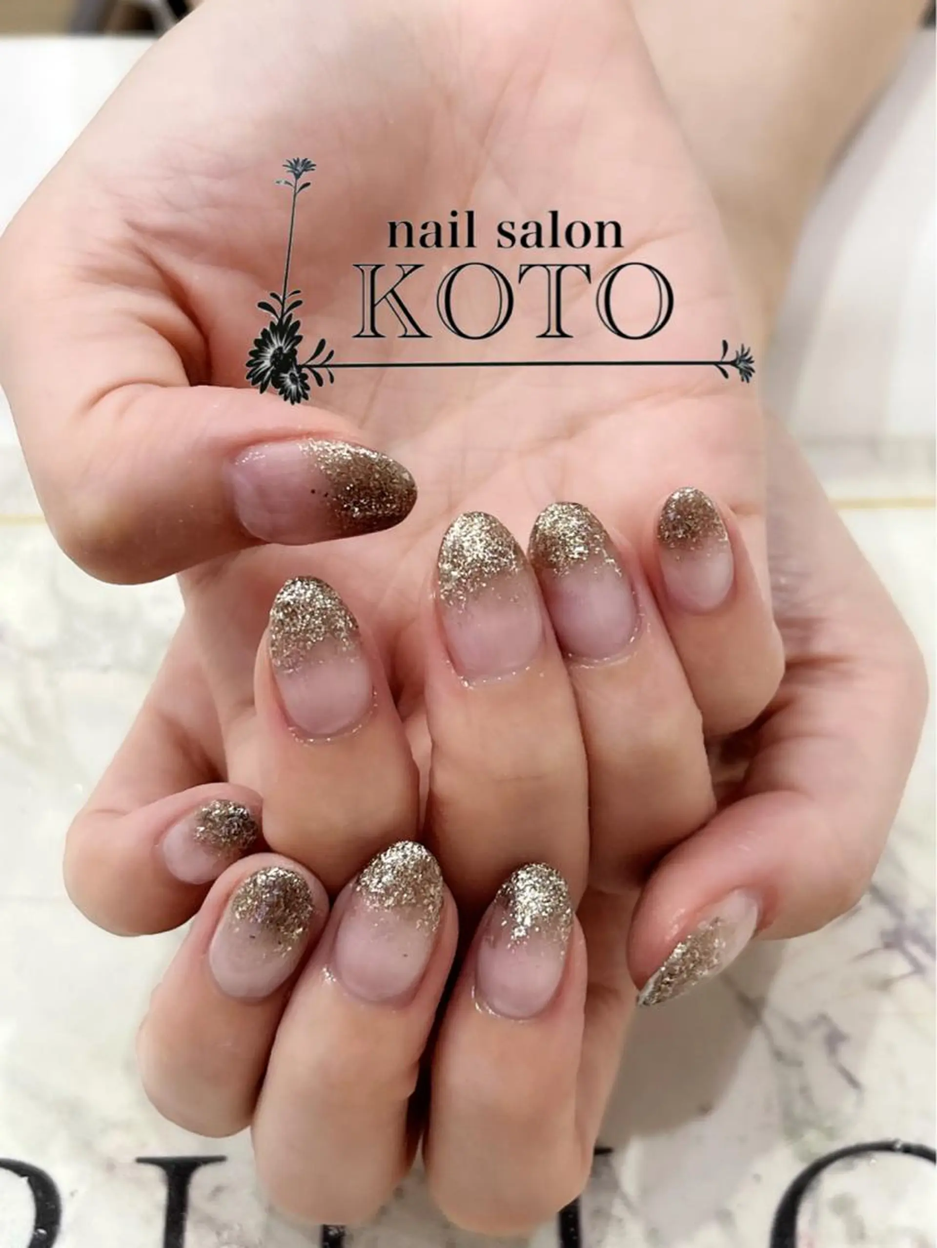 ネイル ジェルネイル グラデーション ラメ(グリッター) ラメグラデーション Risa ネイルサロンKOTOのネイルデザイン