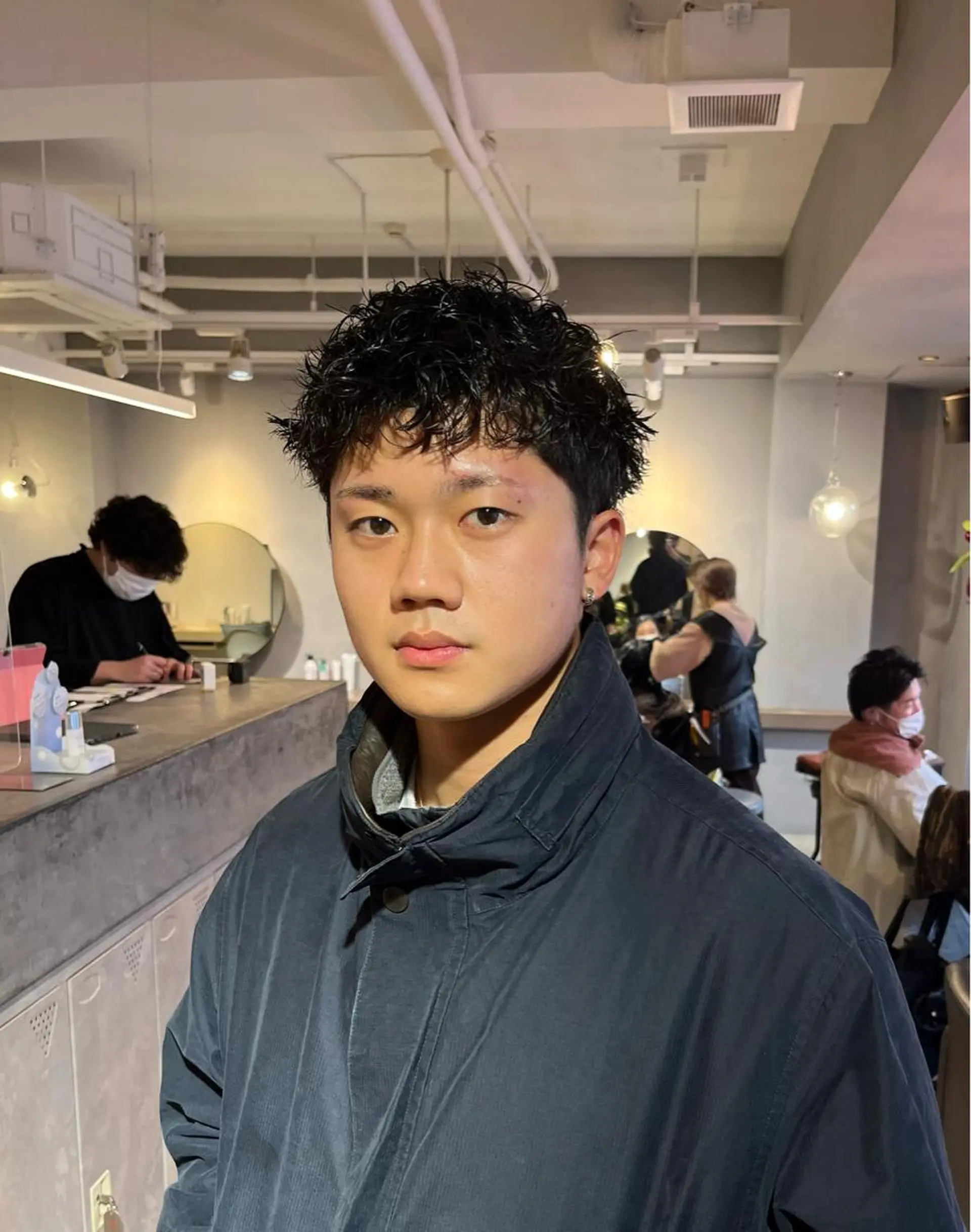 ショート パーマ メンズ カット パーマ SCENEbyRAD helmのヘアスタイル