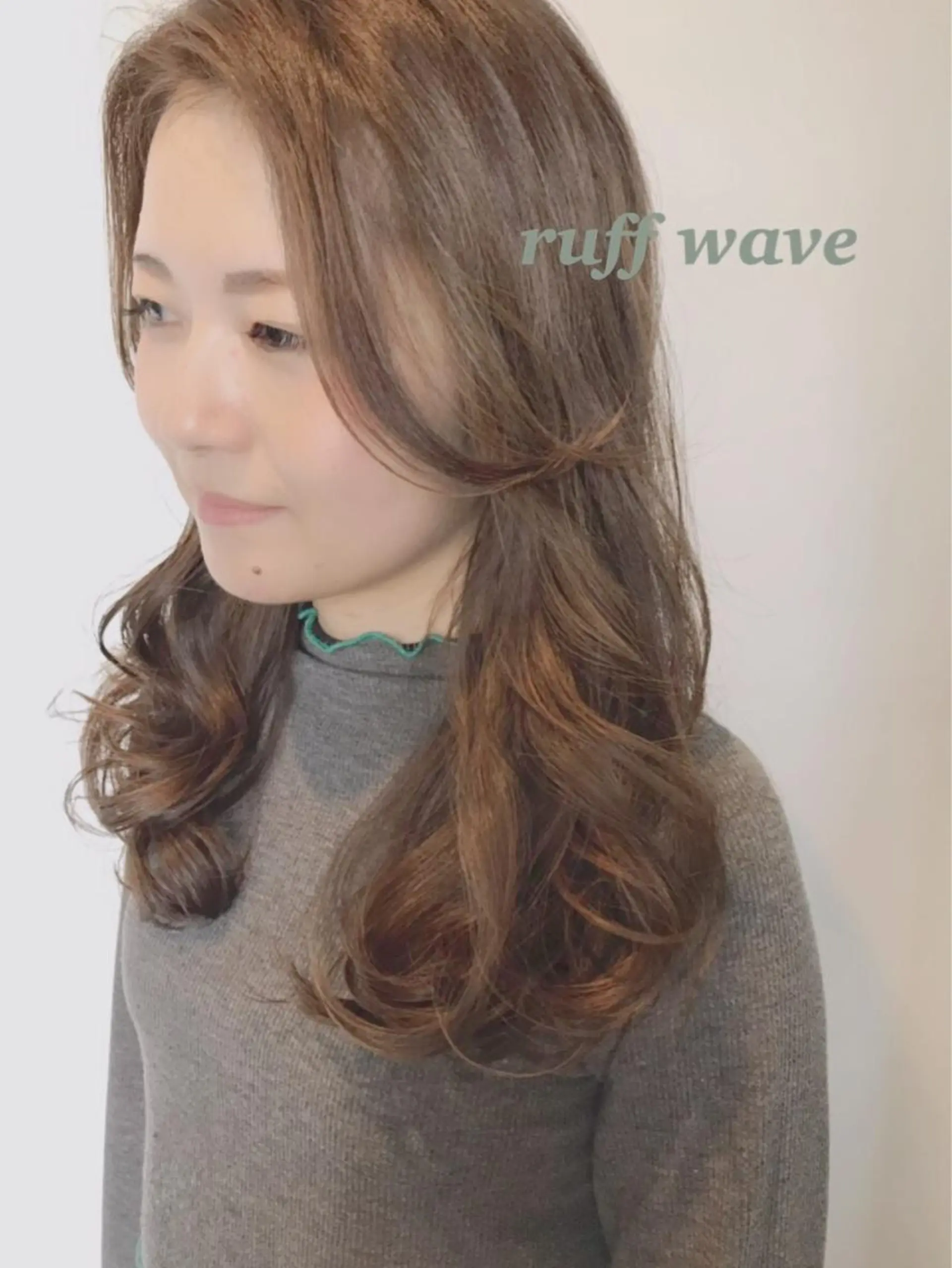 セミロング カラー パーマ ヘアアレンジ セミロングパーマ イルミナカラー topstylist 芳賀みなみのヘアスタイル