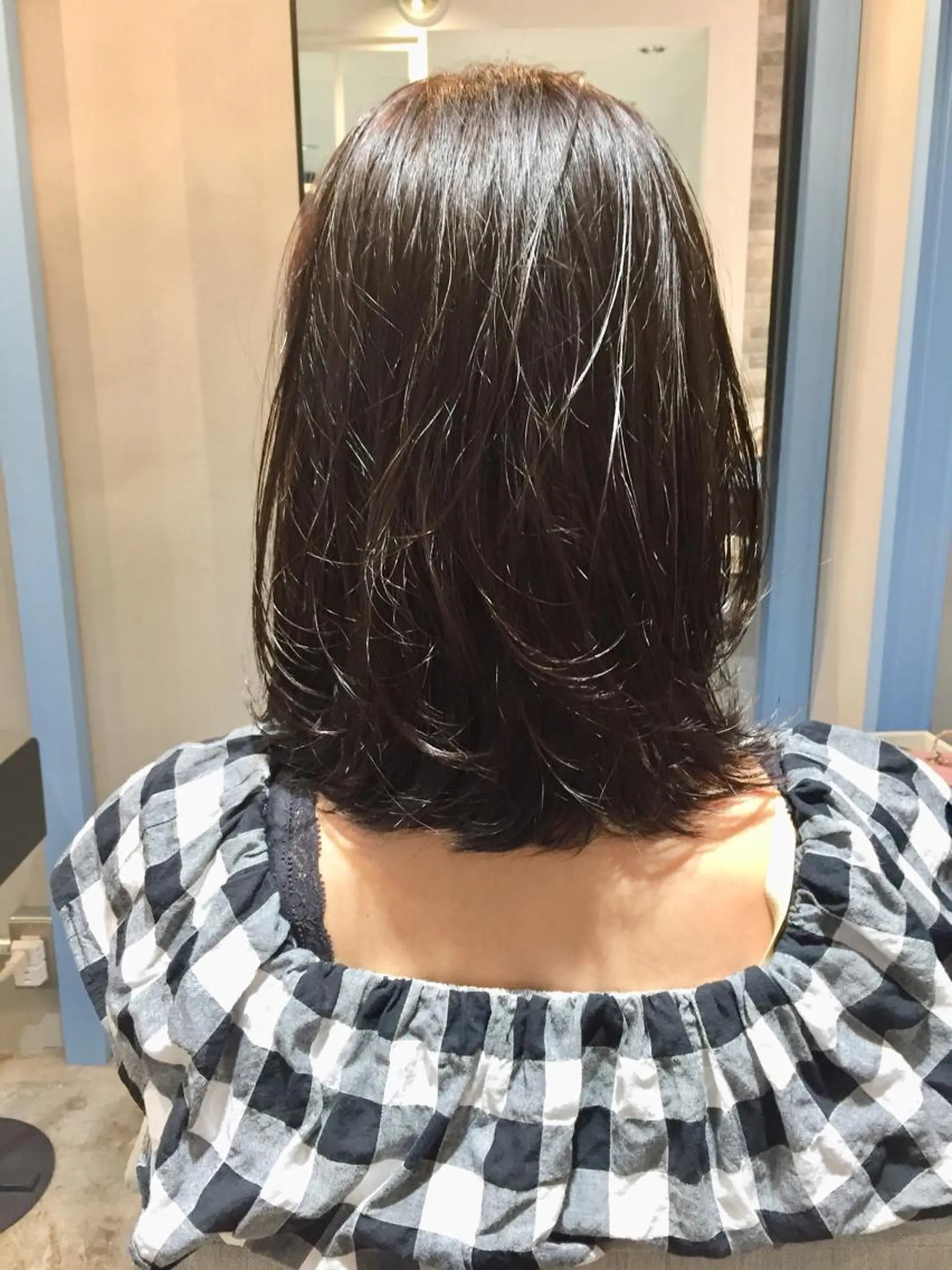 ミディアム ハイライト カット ヘアカラー トリートメント 所渉/韓国レイヤー /ウルフカットのヘアスタイル