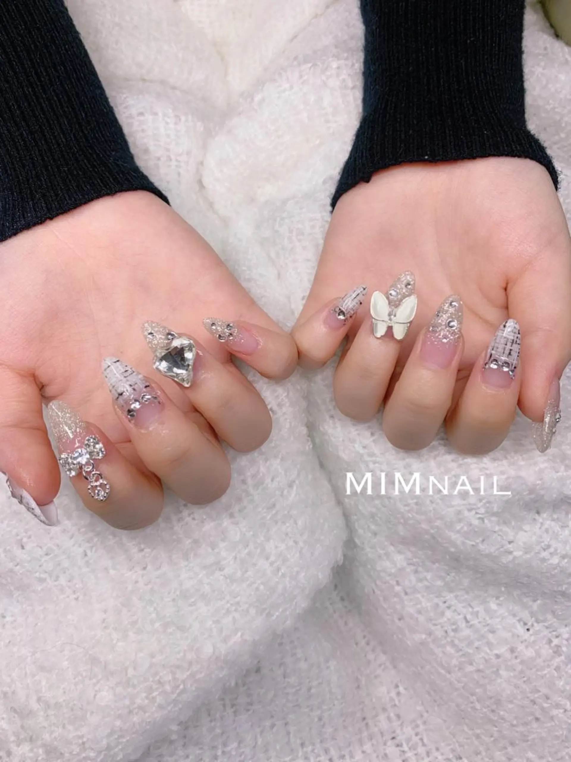 ネイル 長さ出し 韓国ネイル スカルプネイル *･*MIMnail 1号店･*:･*のネイルデザイン