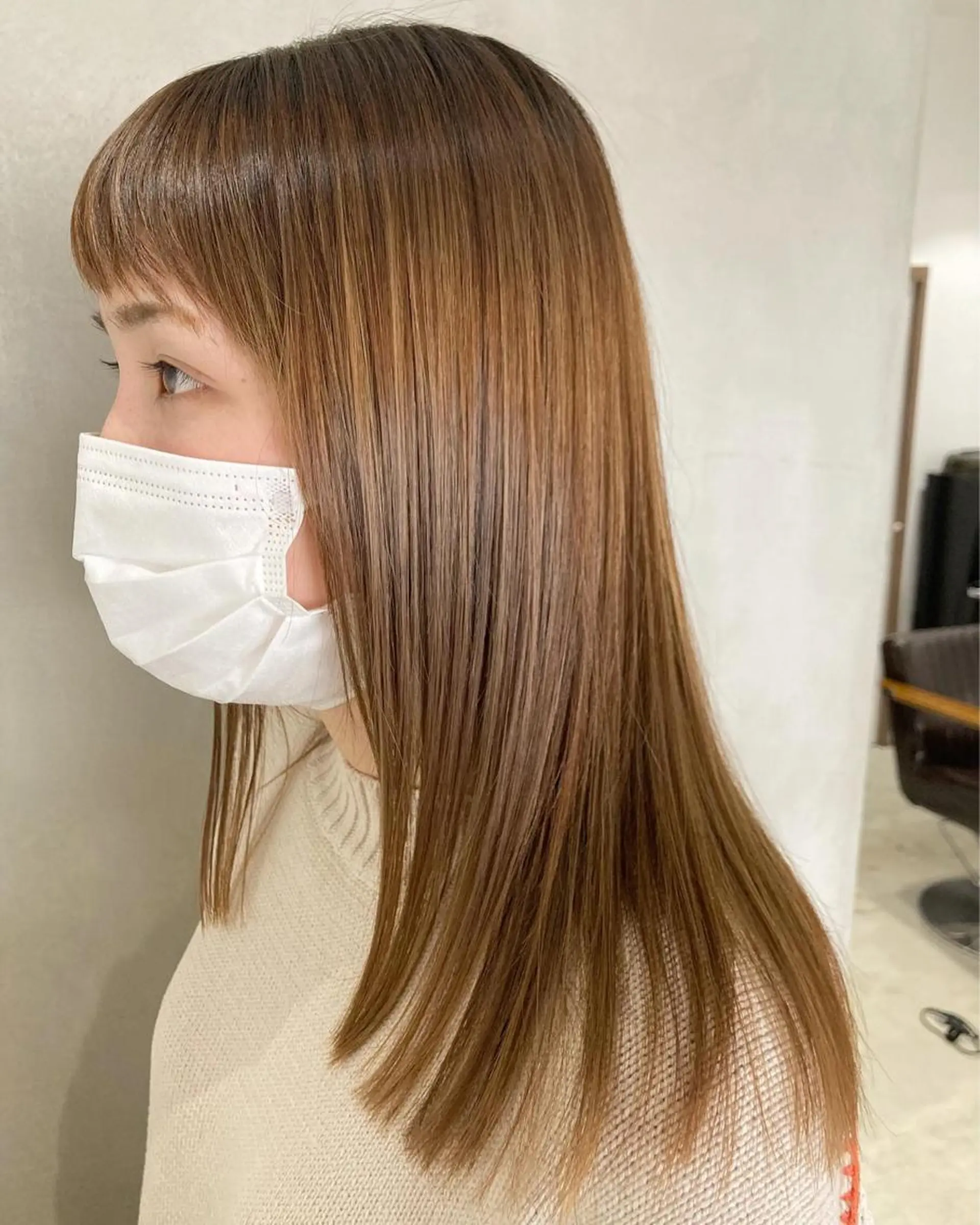 セミロング カット トリートメント Larry🌼中下 美香のヘアスタイル
