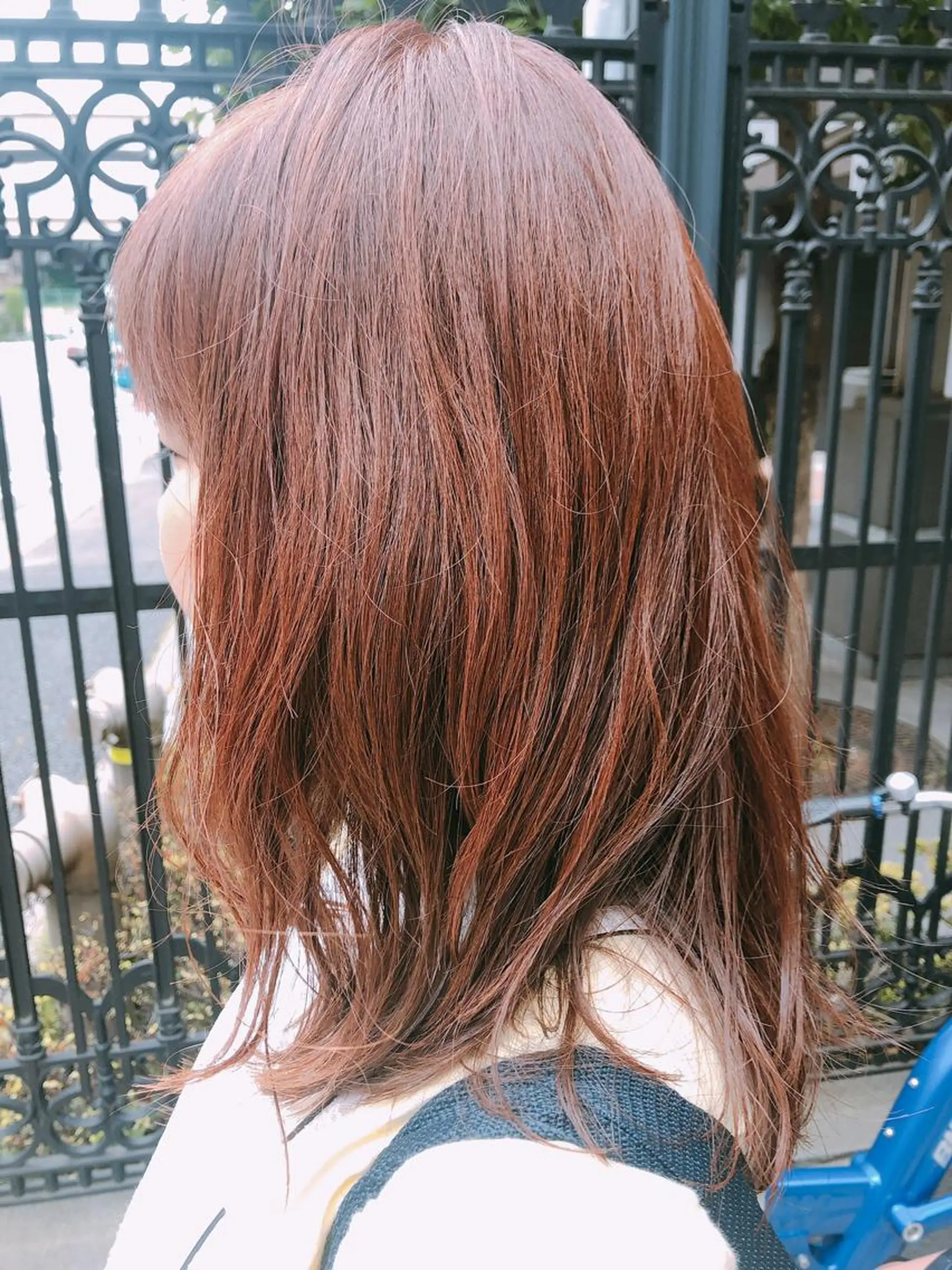 ミディアム カラー カシス オレンジ ヘアカラー トリートメント 鹿取 三紗子のヘアスタイル