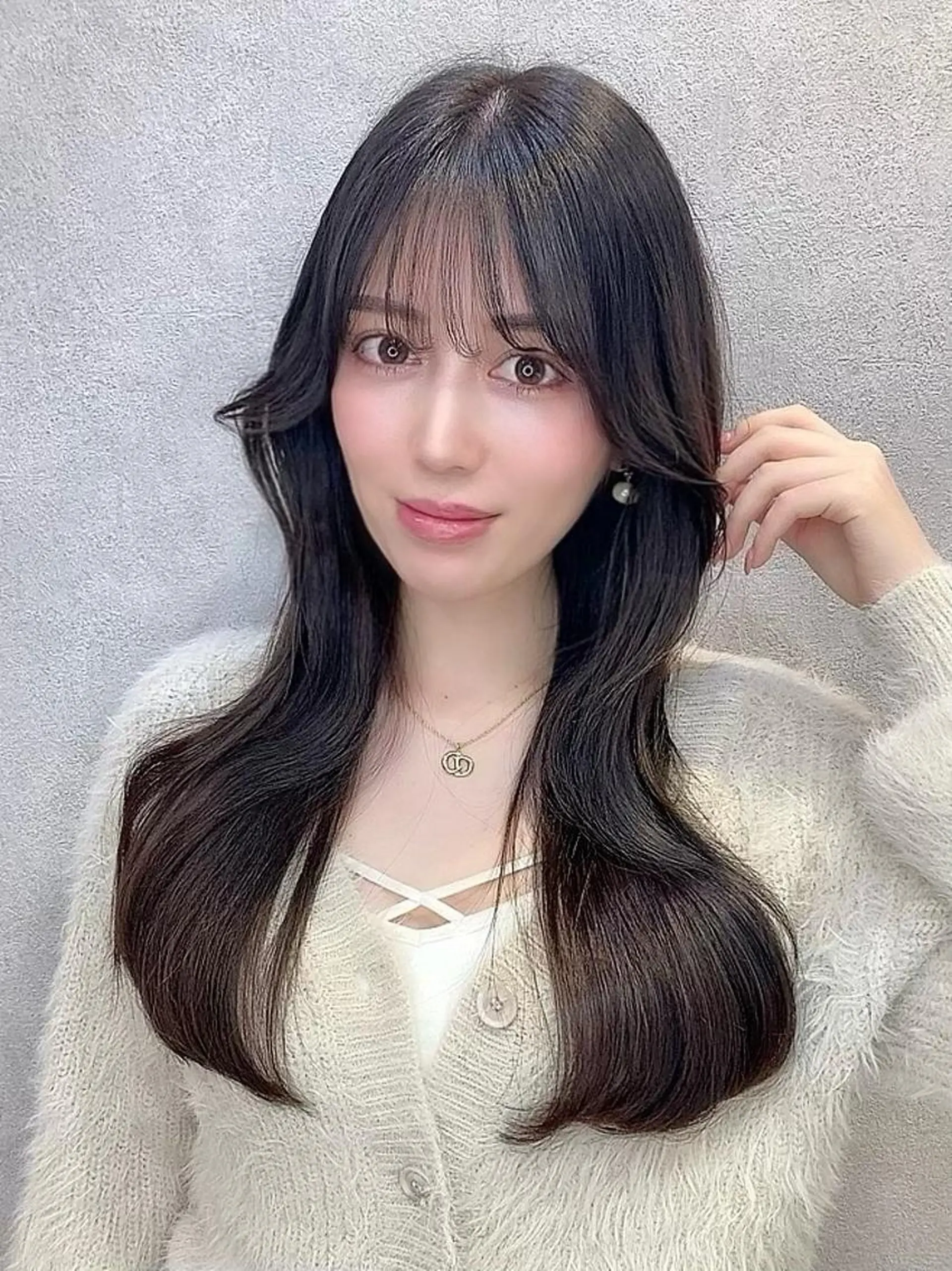 セミロング カラー 韓国風ヘア ワンホンヘア 🩷韓国ヘア/ヨシン モリ🩷Maikaのヘアスタイル