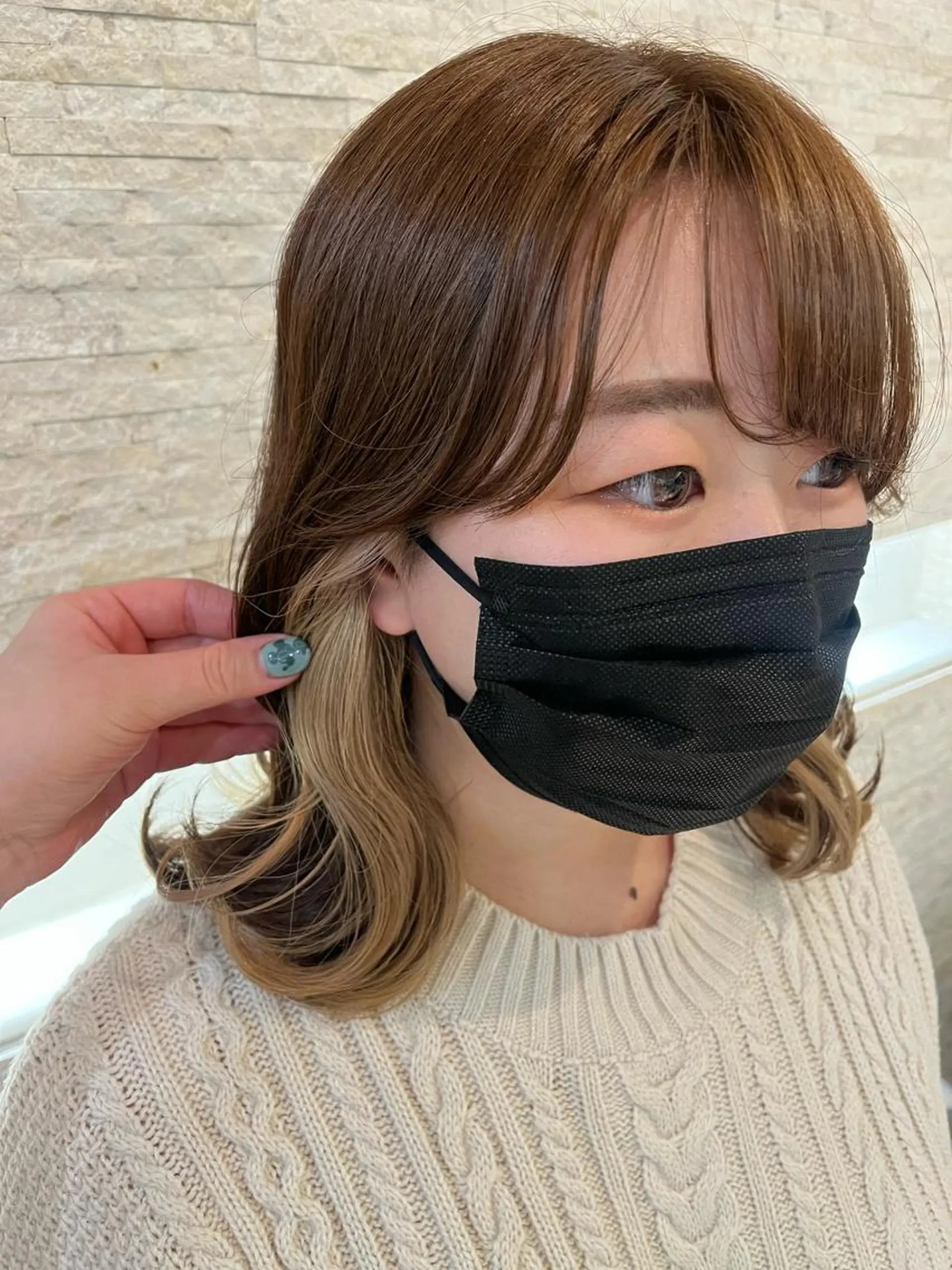 ミディアム カラー インナーカラー ヘアカラー トリートメント ヘアセット 韓国/インナーカラー 🍑YUI🍑のヘアスタイル