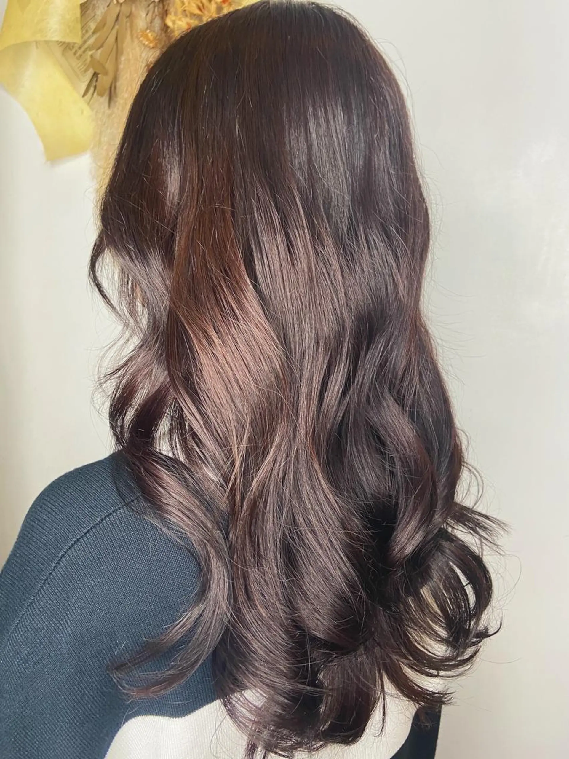 ロング カラー ボルドーカラー ブラウンカラー 後藤 卓哉のヘアスタイル