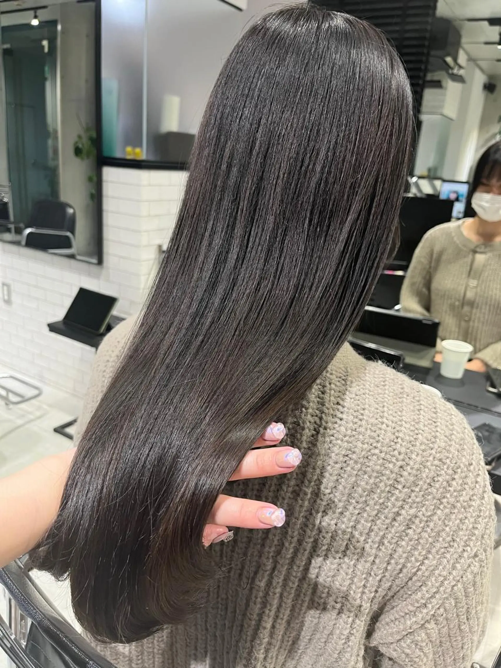 ミディアム カラー パーマ ヘアアレンジ カット ヘアカラー トリートメント ヘッドスパ ヘアセット 透明感/オリーブ/ グレージュ/YUKAのヘアスタイル