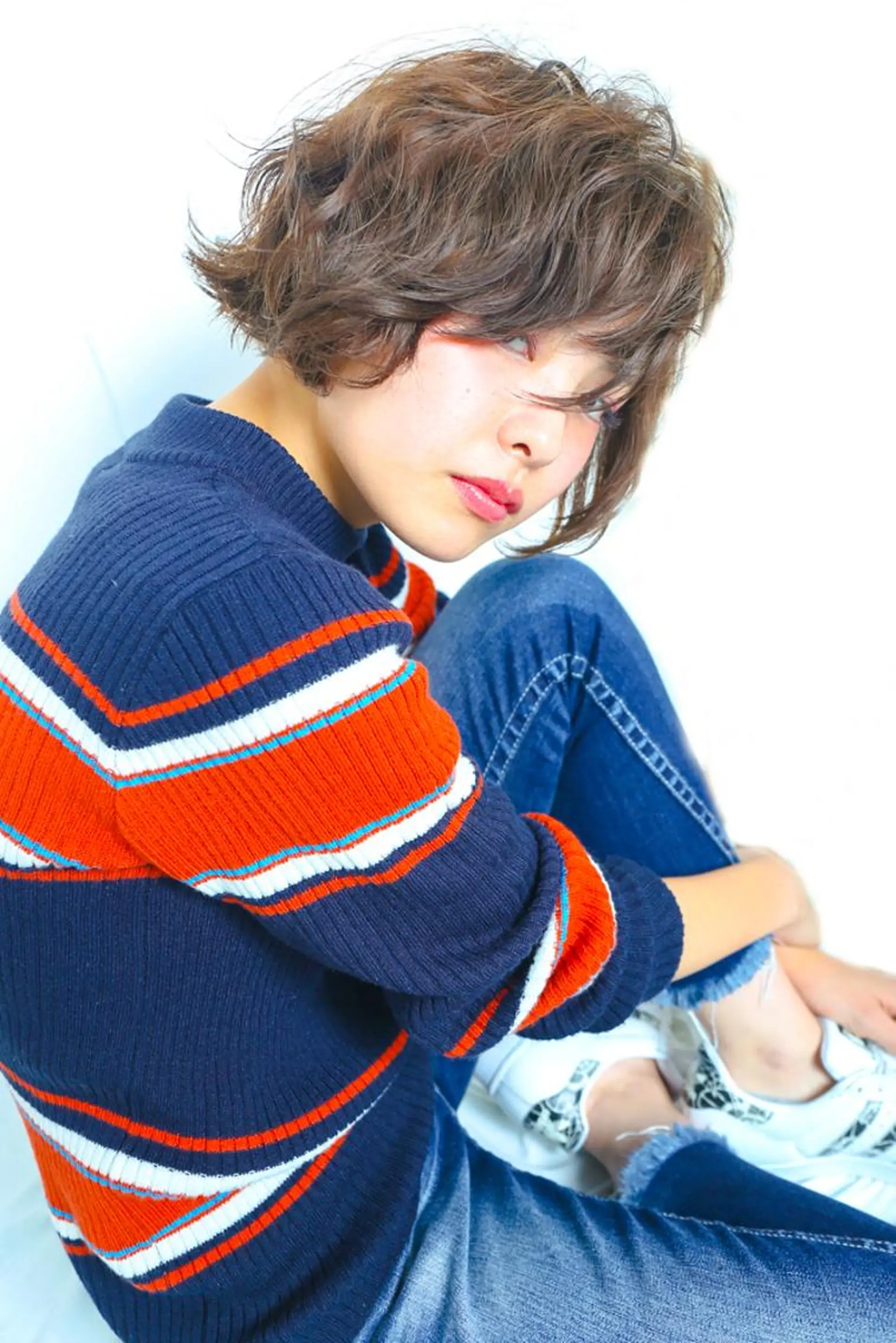 ショート カラー パーマ メンズヘア特化 崎田 成人のヘアスタイル