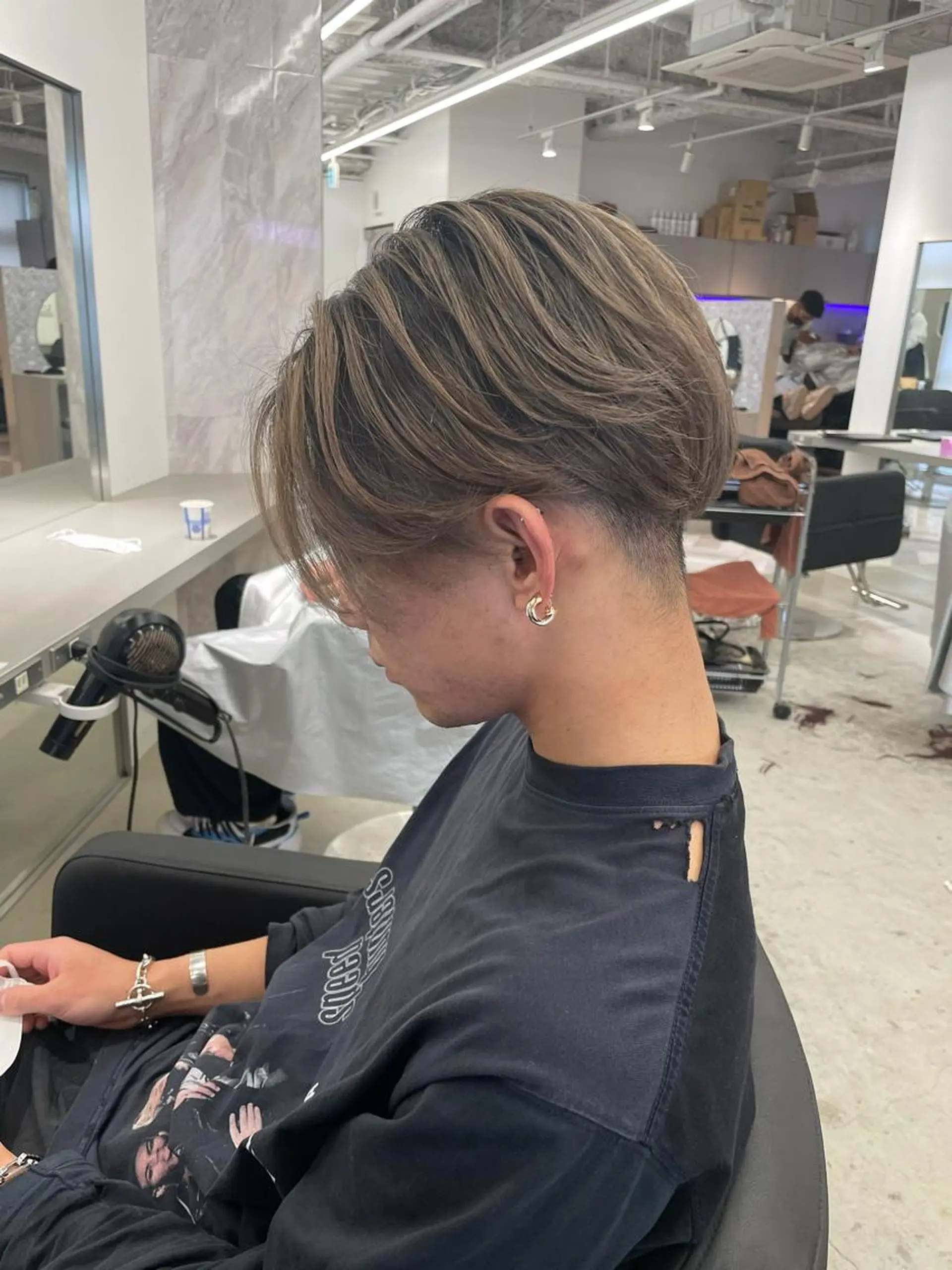 ミディアム カラー メンズ メンズバレイヤージュ バレイヤージュ レイヤーカット カット ヘアカラー トリートメント 🎗秋山勇/ GEAR.代表のヘアスタイル