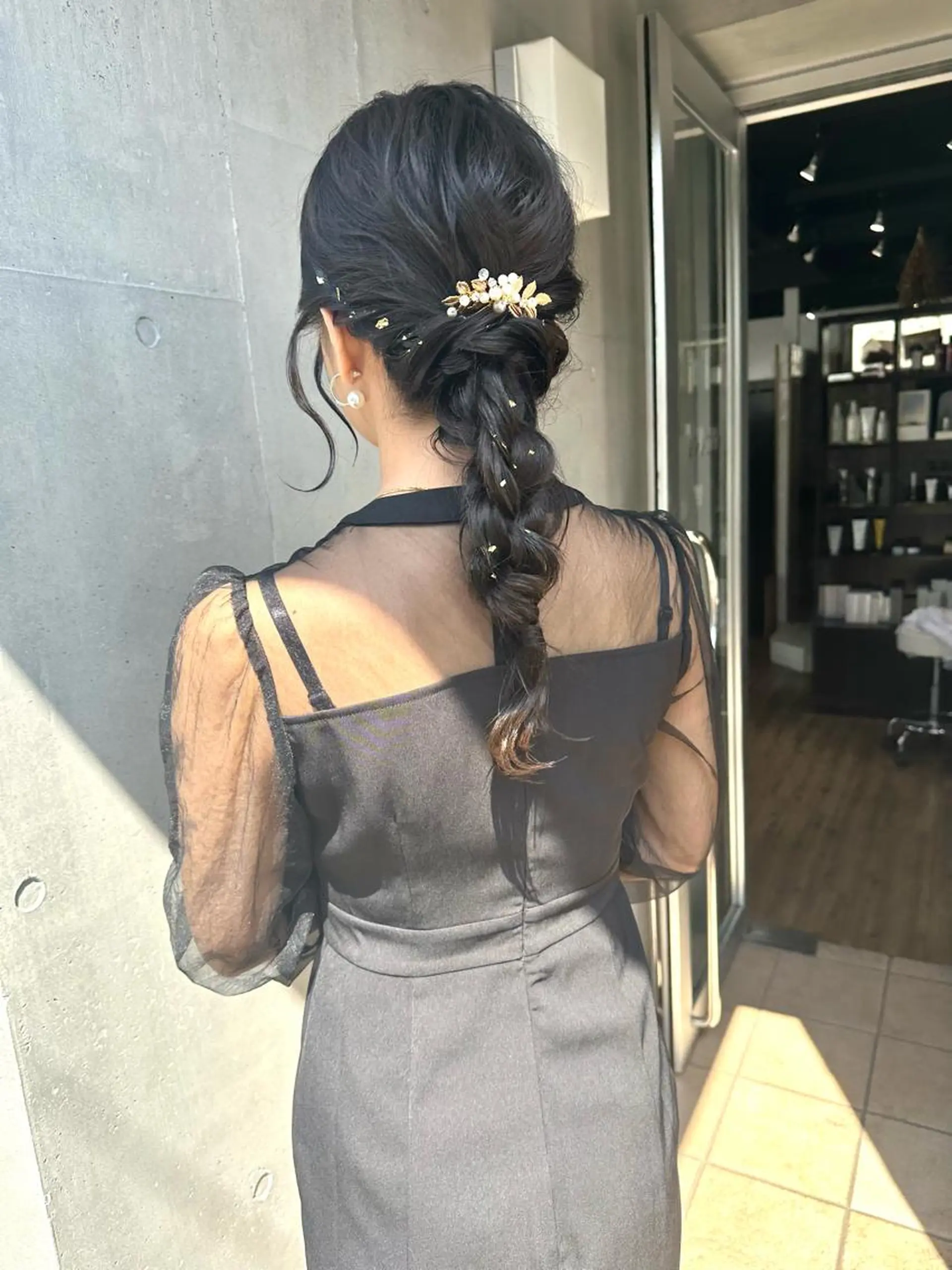 ミディアム カラー ヘアアレンジ 結婚式・ブライダル ARCANAブリーチ ダブルカラー🌟原宿のヘアスタイル