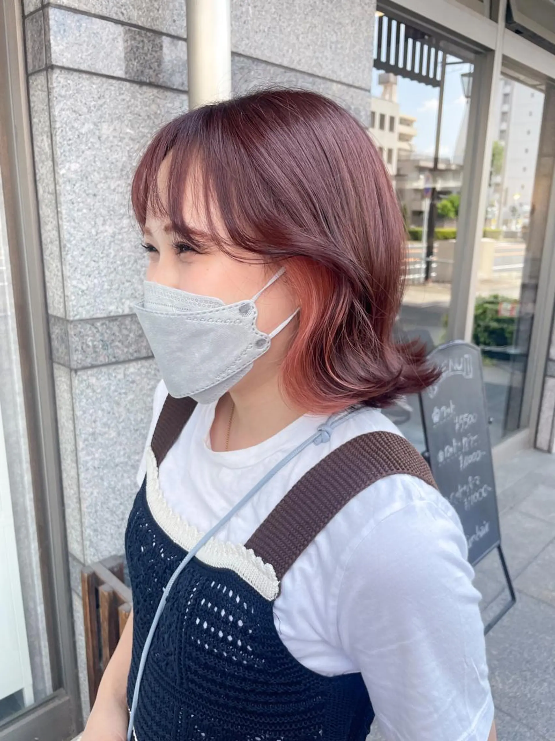 ミディアム カラー カット ヘアカラー レイヤー/高橋 みく /池下/千種のヘアスタイル