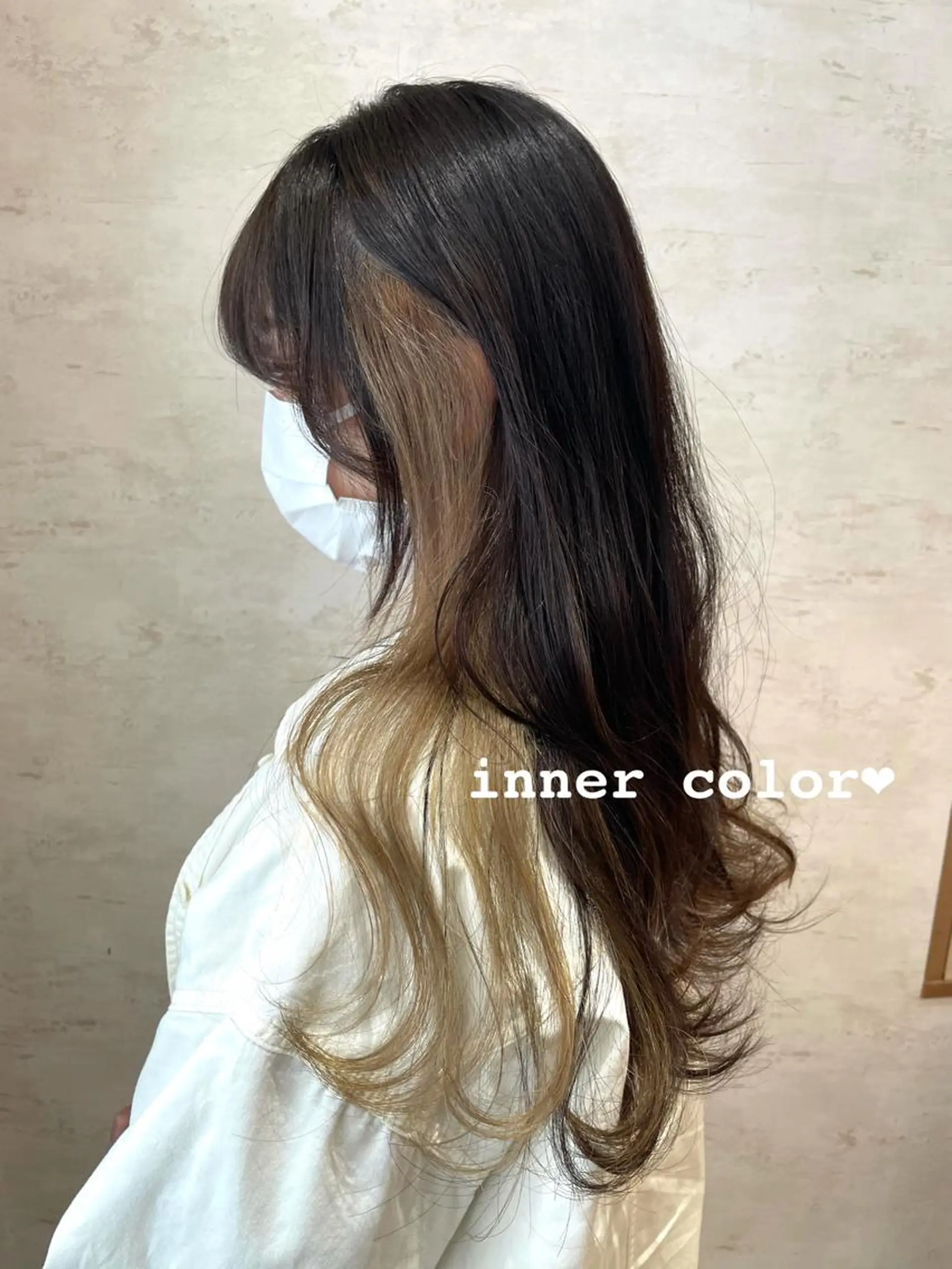 ロング カット ヘアカラー トリートメント Kanami/韓国風 /艶カラーのヘアスタイル