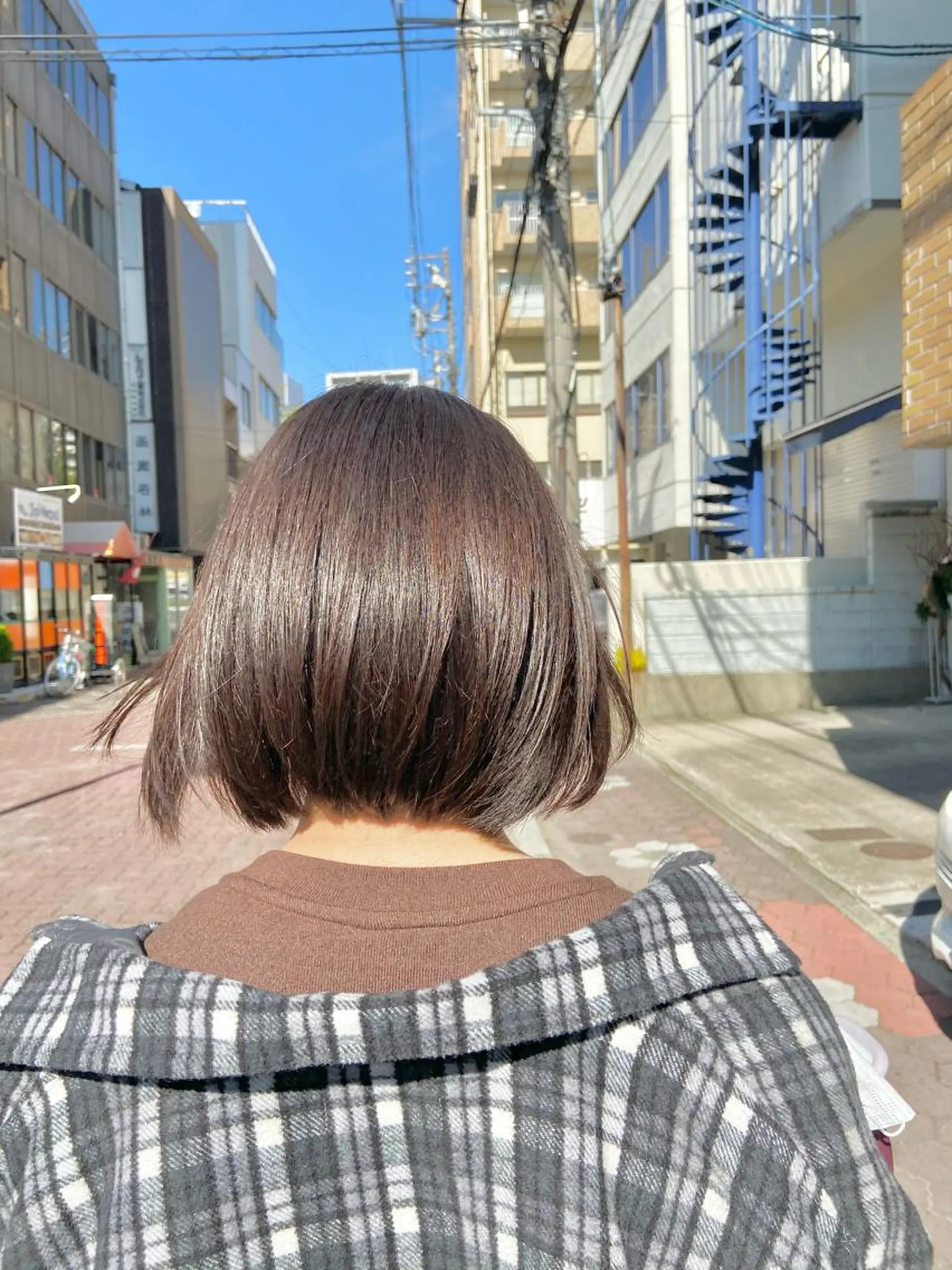 ショート カラー アッシュ ベージュカラー ボブ カット ヘアカラー トリートメント 田中 あやなのヘアスタイル