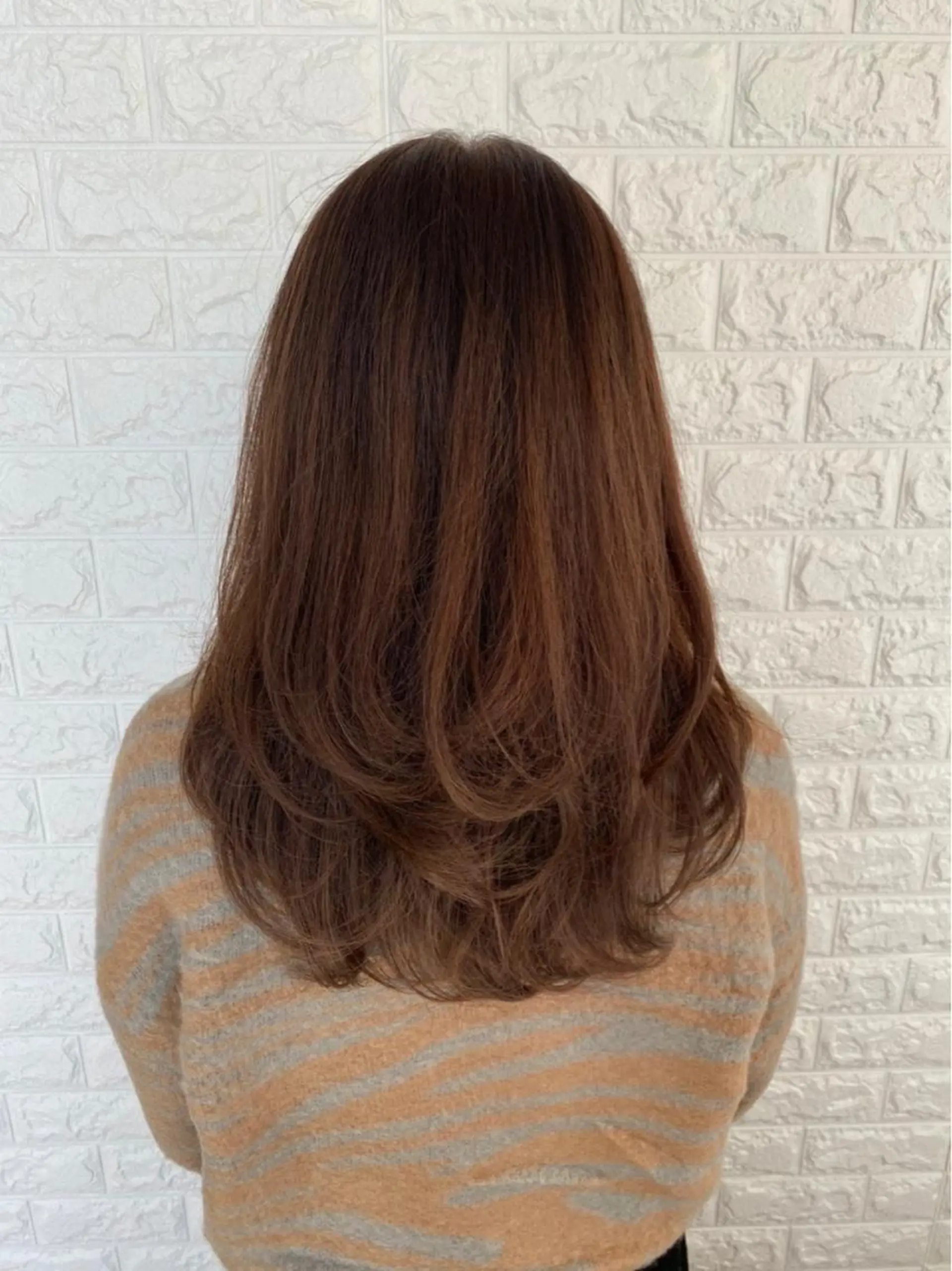 ロング カラー 韓国風ヘア レイヤーカット カット ヘアカラー トリートメント 金沢 広美のヘアスタイル