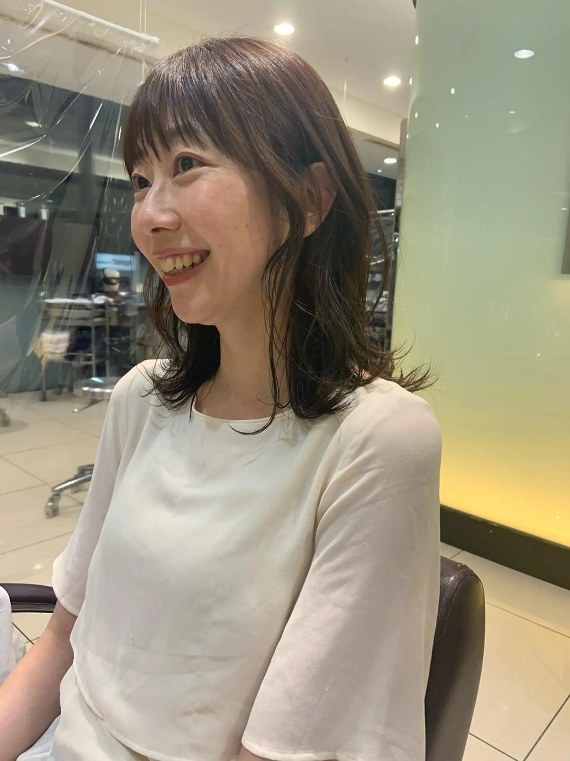 ミディアム タンバルモリパーマ 礒井メンキのヘアスタイル