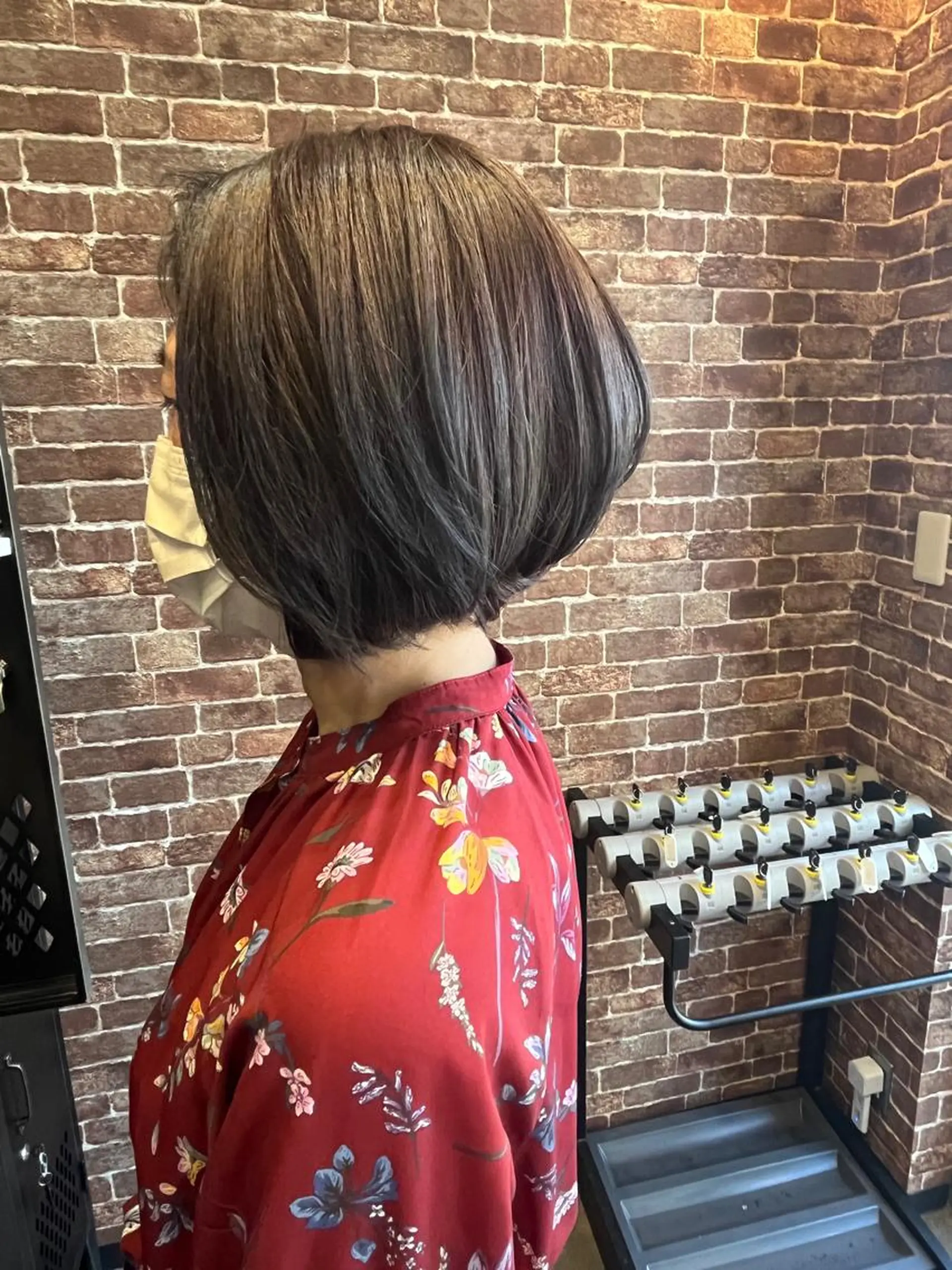 ショート カラー パーマ ヘアアレンジ メンズ キッズ ネイル マツエク・マツパ アイブロウ メンズパーマ ブラウンカラー ケアカラー 透明感カラー ピンクカラー 久木原 ゆりのヘアスタイル