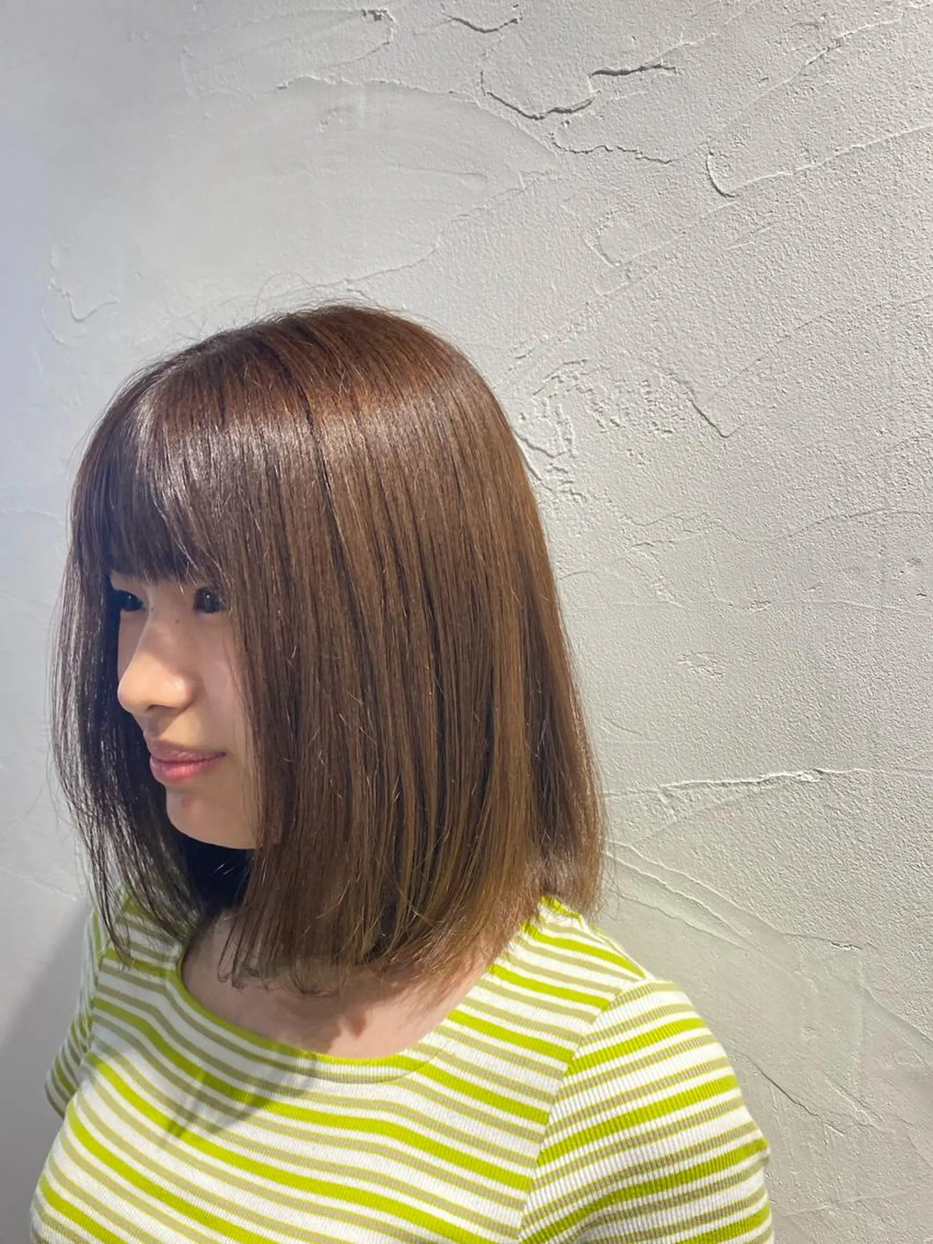 ミディアム カラー ベージュカラー ブラウンカラー 🩶ナチュラル ハイトーン/はちすのヘアスタイル