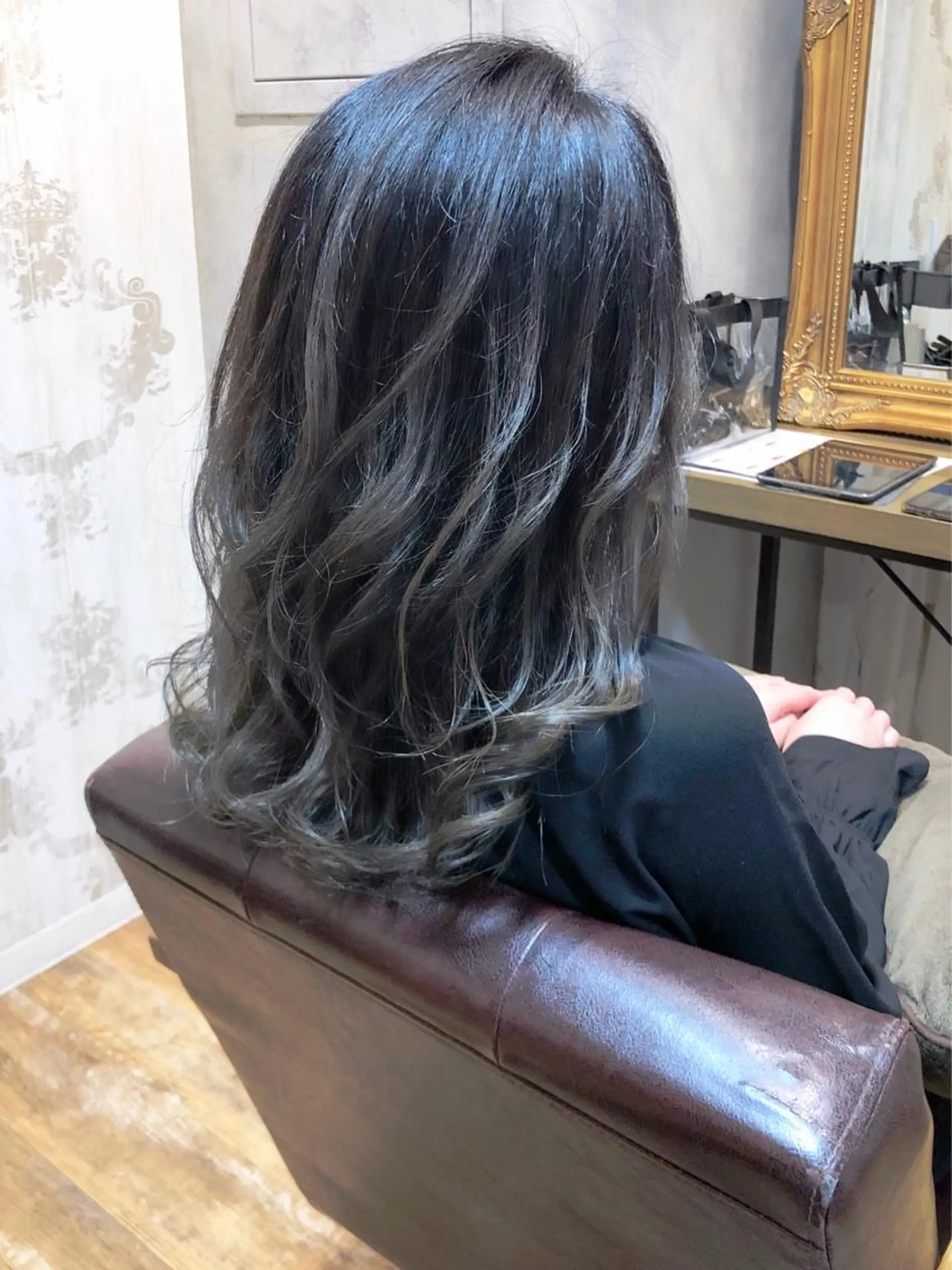 ミディアム カラー バレイヤージュ デザインカラー ダブルカラー レイヤーカット カット ヘアカラー トリートメント 髪質改善くすみカラー 🍀/石川大輔のヘアスタイル