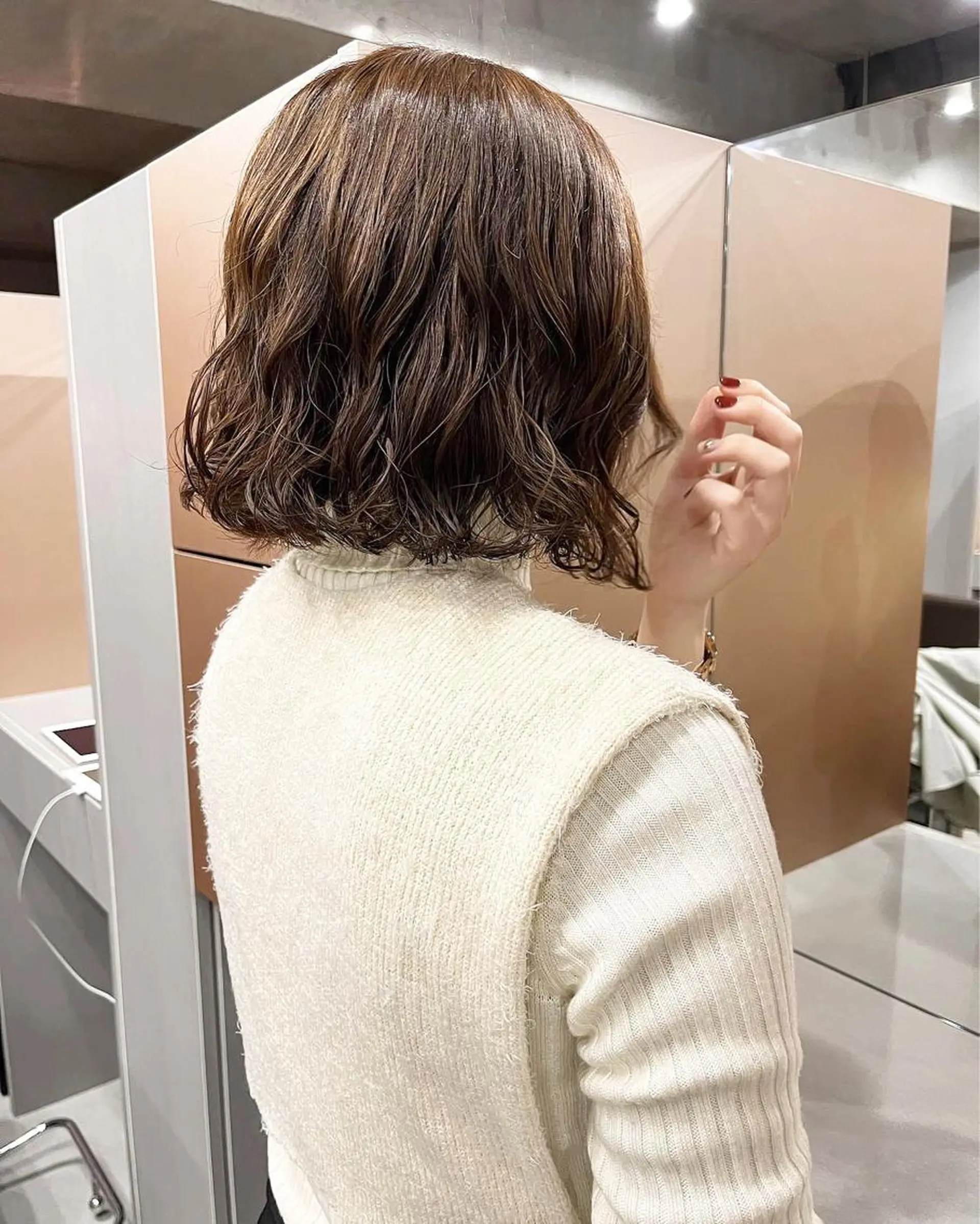 ショート パーマ カット パーマ トリートメント ロングパーマ木村 ボブパーマのヘアスタイル