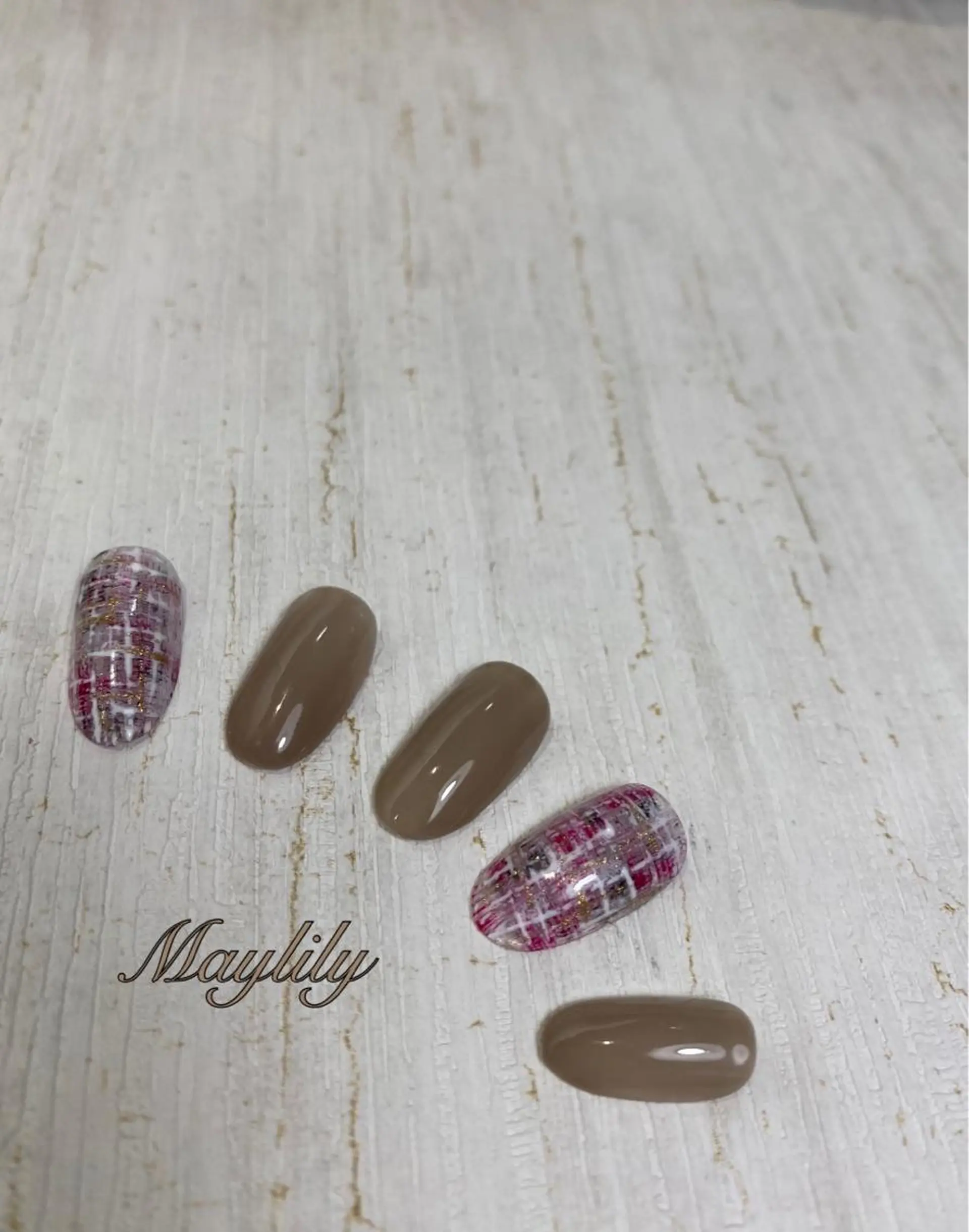 ネイル ツイードネイル Nail care salon Maylily所属・Nail salon Maylilyのネイルデザイン