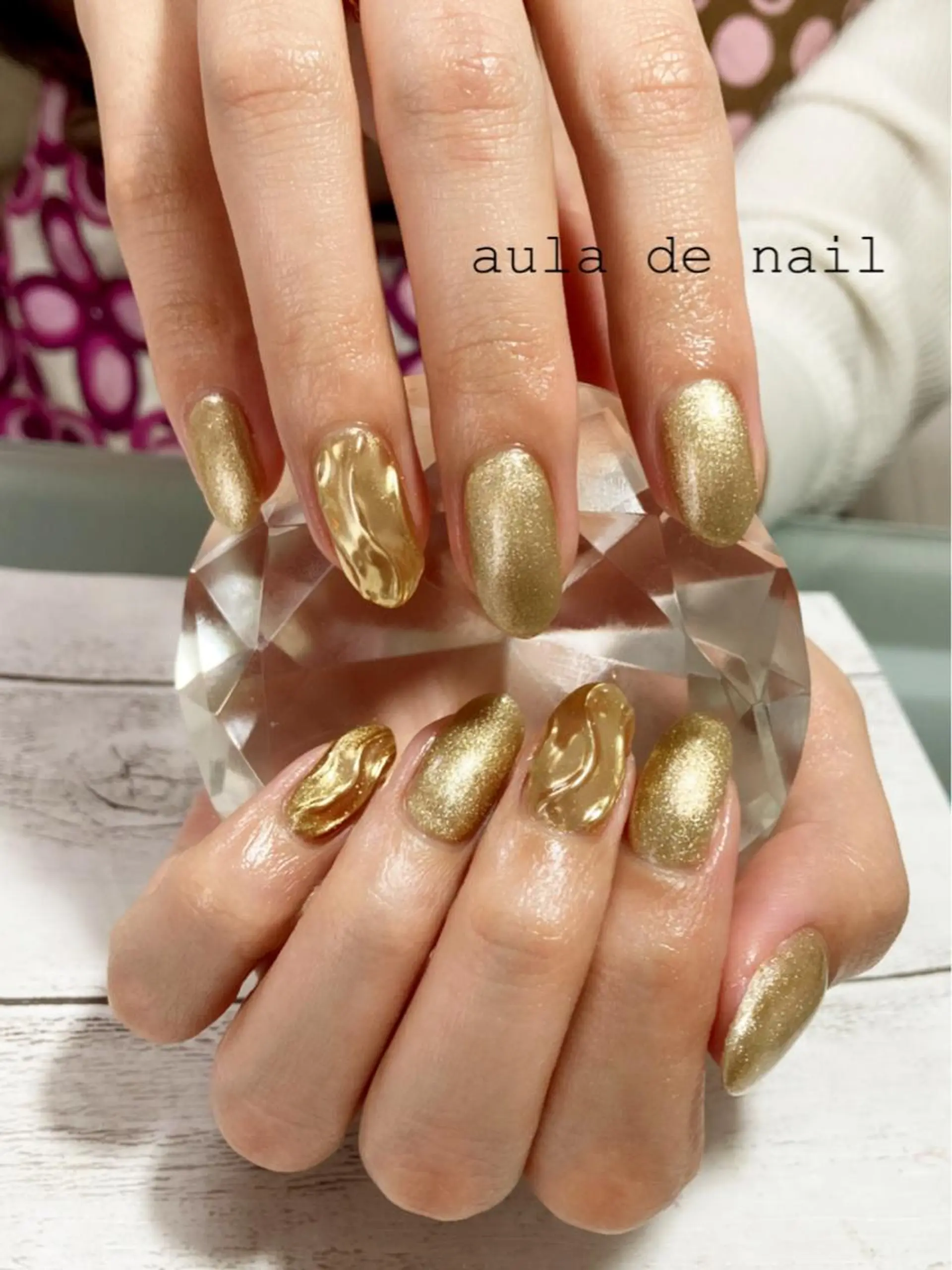 ミディアム ハンドネイル auladenail アウラデネイルのネイルデザイン