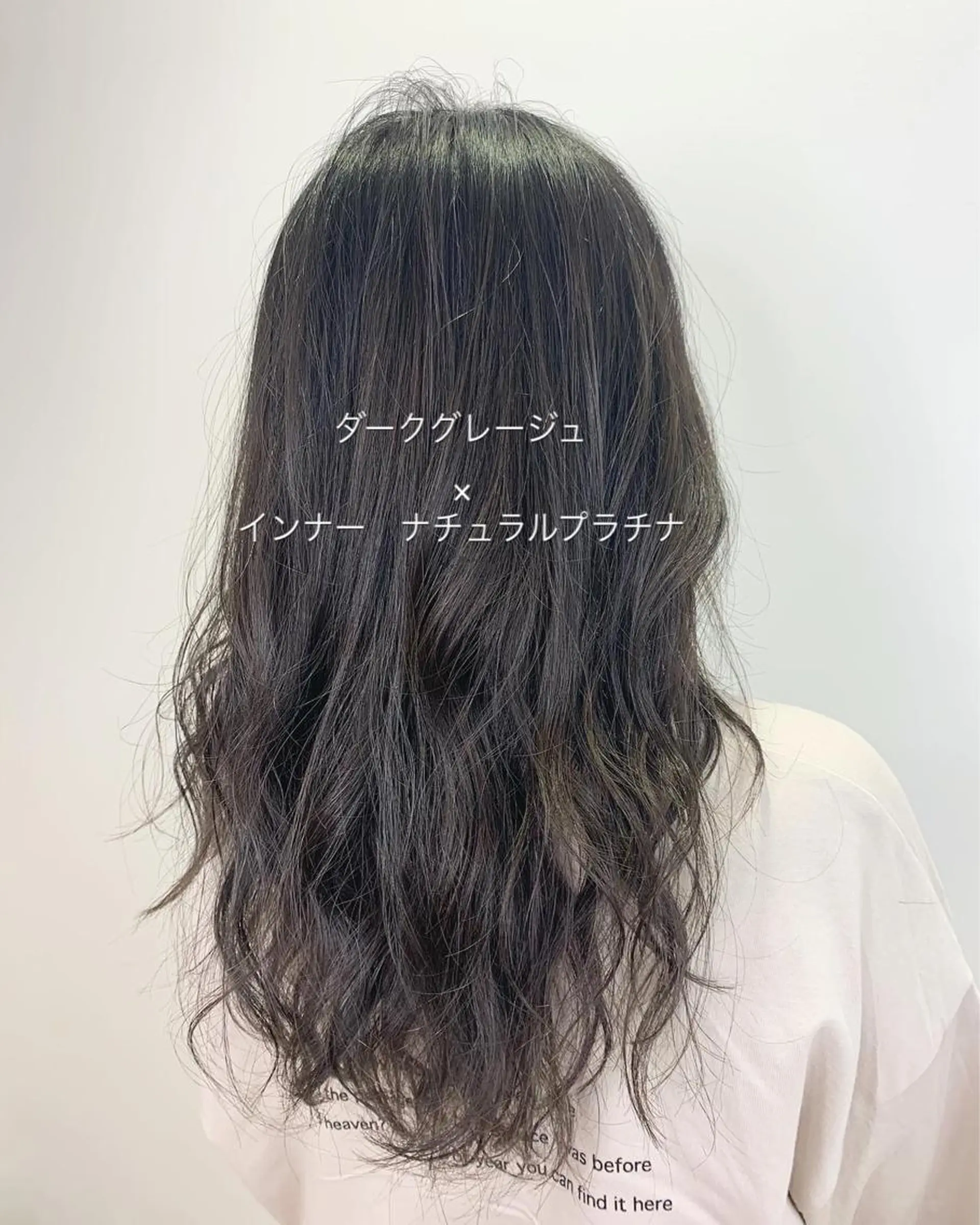 セミロング カラー ブリーチ ダークグレー ダークグレージュ グレージュ 【美髪を叶える】中谷 彰宏（アキ)のヘアスタイル