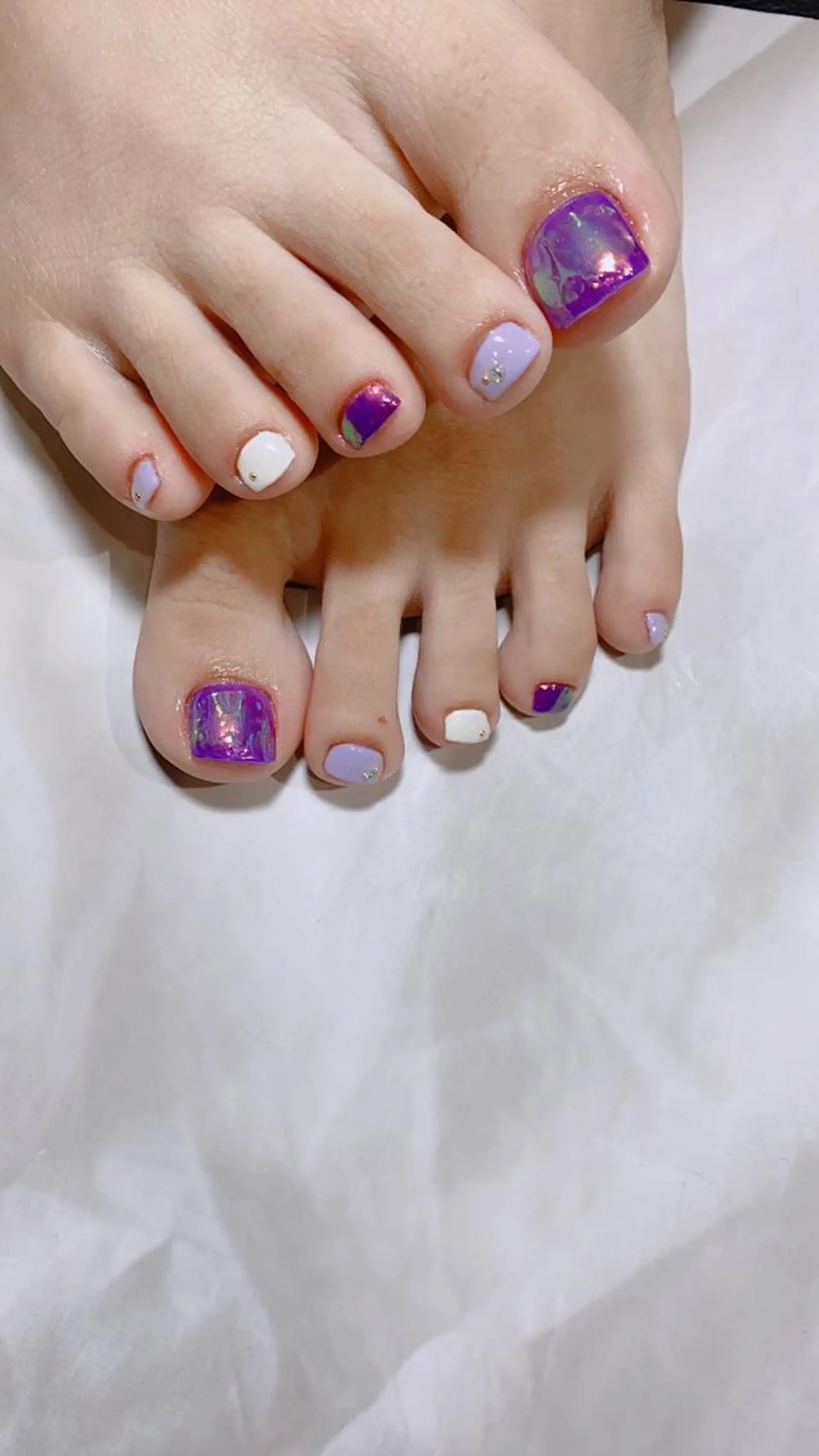 ネイル 氷ネイル・うるうるネイル パープル nail salon  AlgeTy所属・✴︎:.｡. MAKI.｡.:✴︎のネイルデザイン