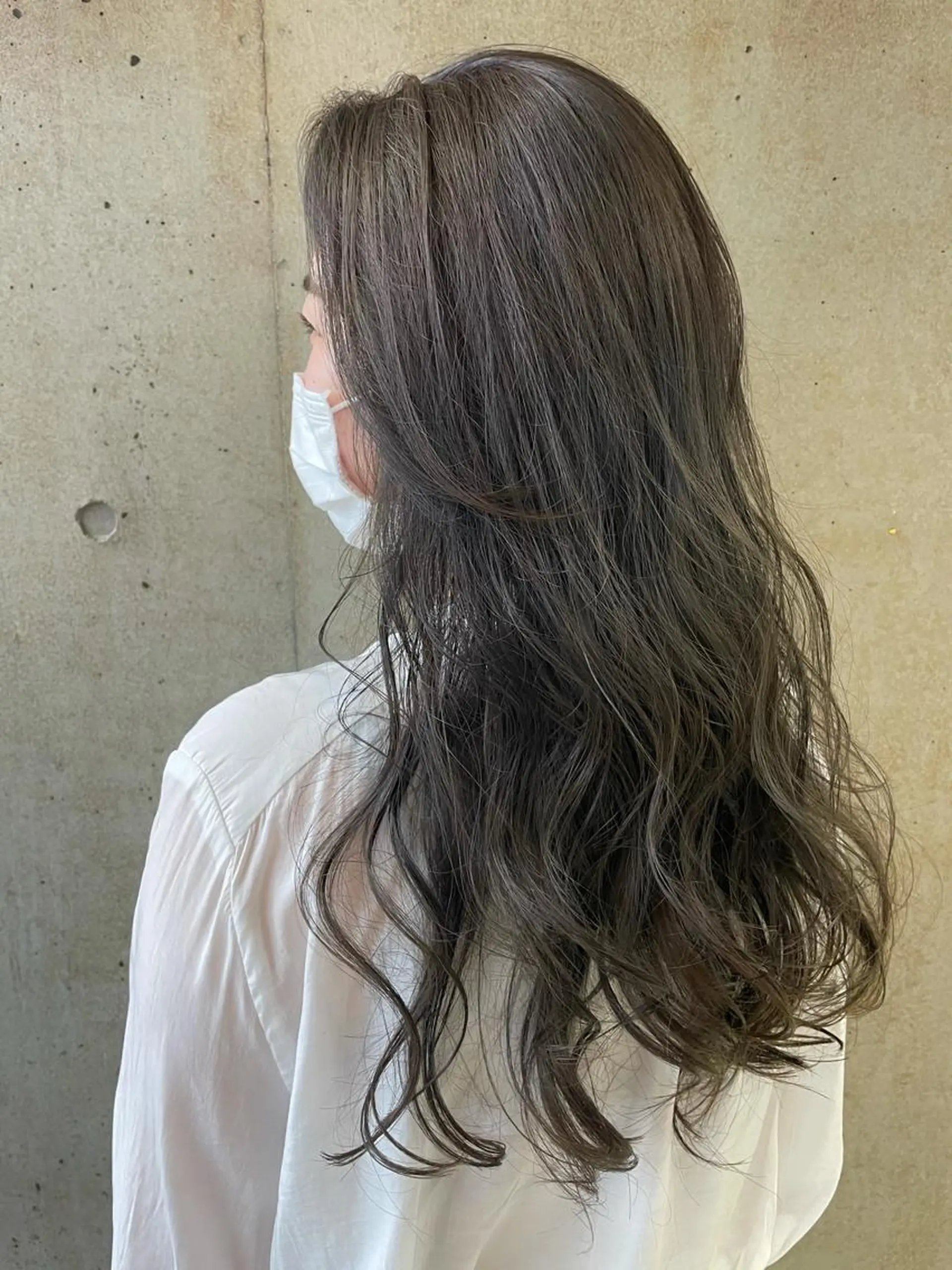 ロング カラー 顔周り/暗髪カラー 艶カラー/アベマホのヘアスタイル