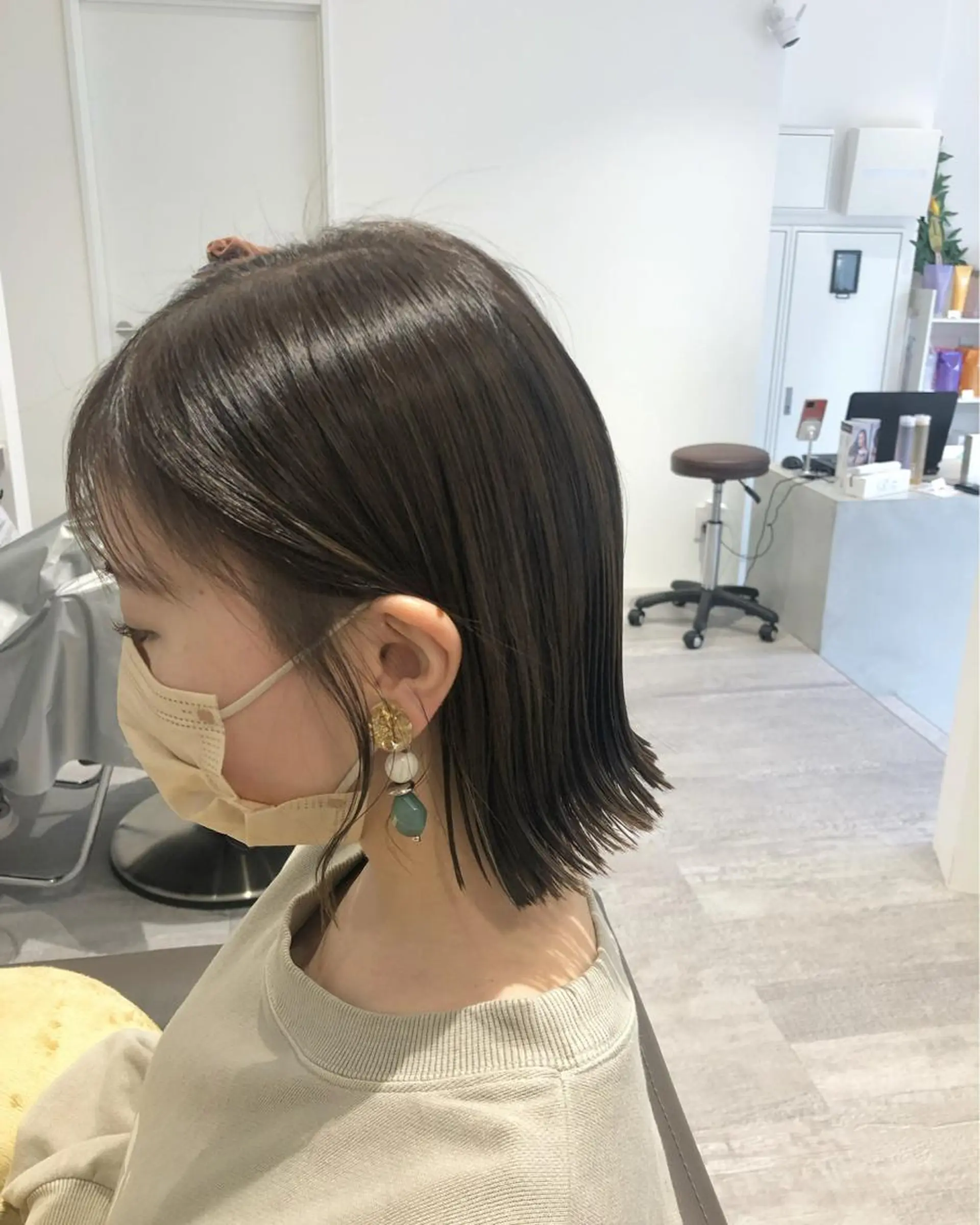 ミディアム カラー カット ヘアカラー 縮毛矯正 トリートメント MignonS 仙幸 大輔のヘアスタイル