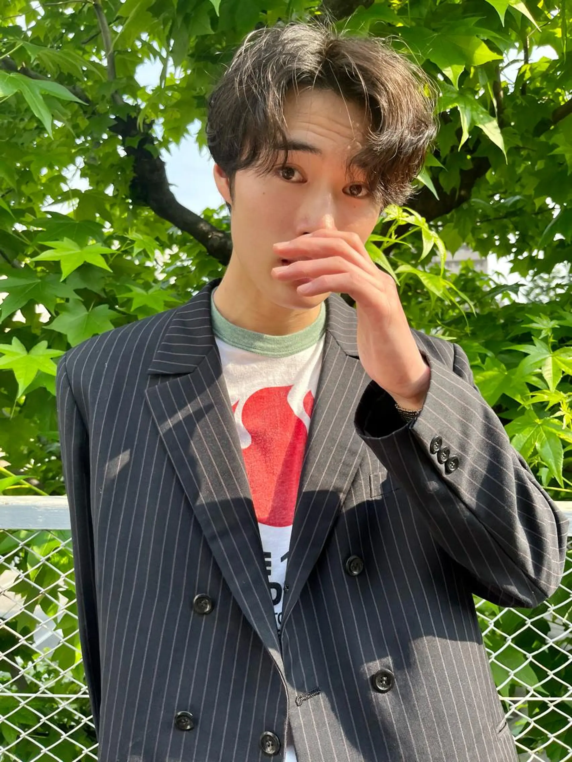 メンズ センターパート メンズパーマ カット パーマ メンズカット/表参道 渡邉真由のヘアスタイル