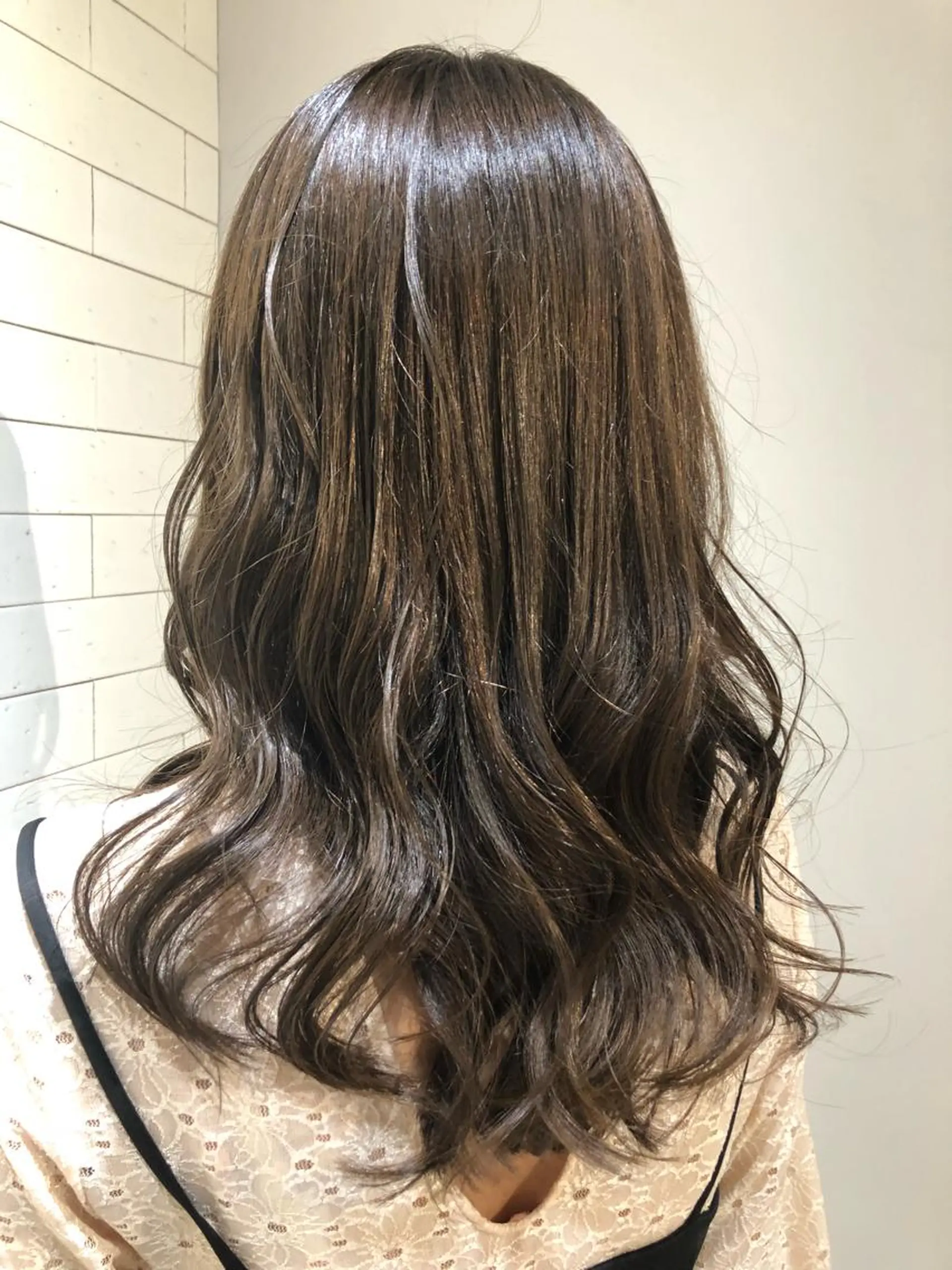 ロング カラー ヘアアレンジ グレージュ イルミナカラー カット ヘアカラー レイヤー×ヘッドスパ ＊保田遥＊のヘアスタイル