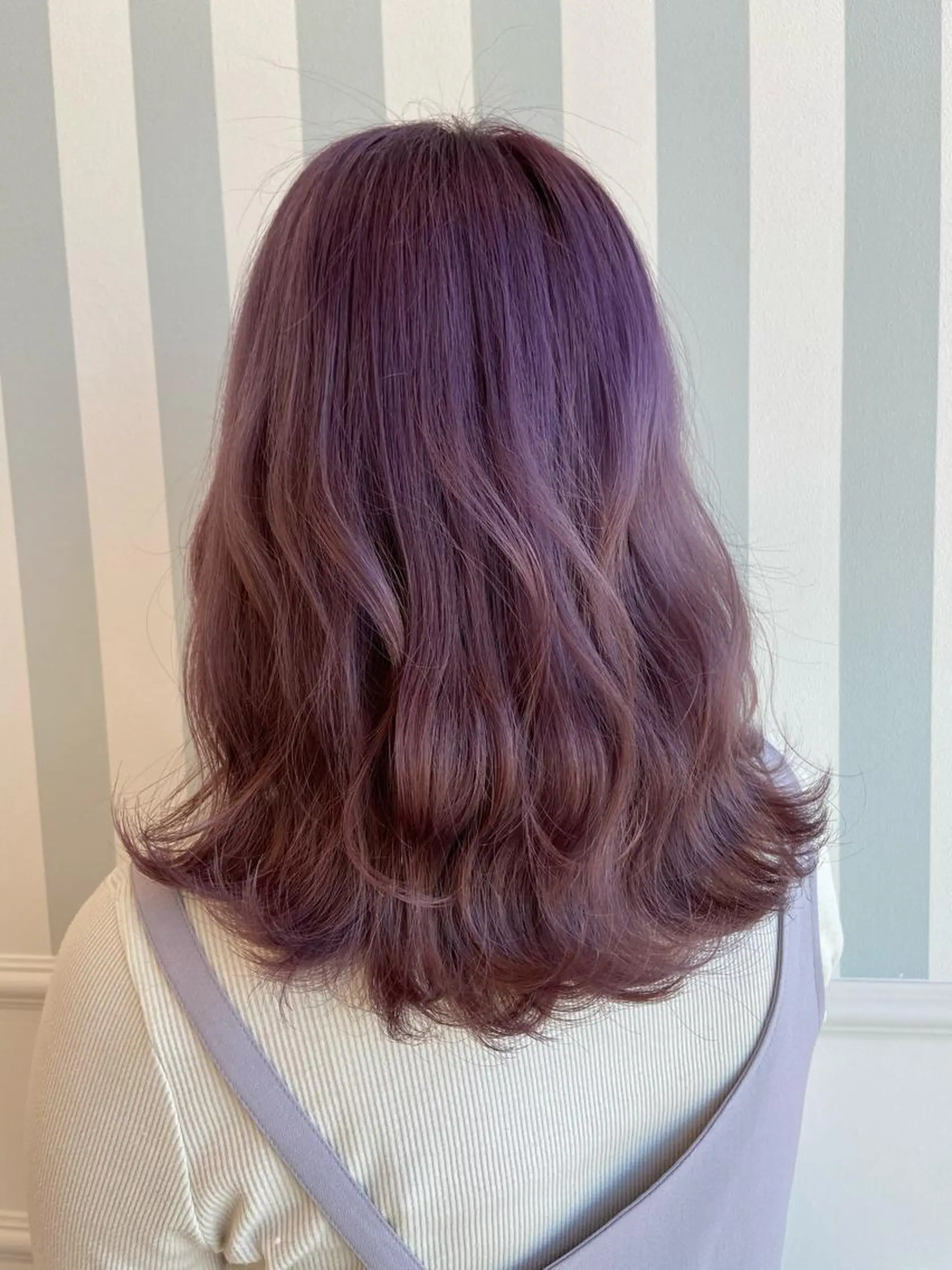 ミディアム カラー ヘアアレンジ ブリーチなし艶カラー 東家のヘアスタイル