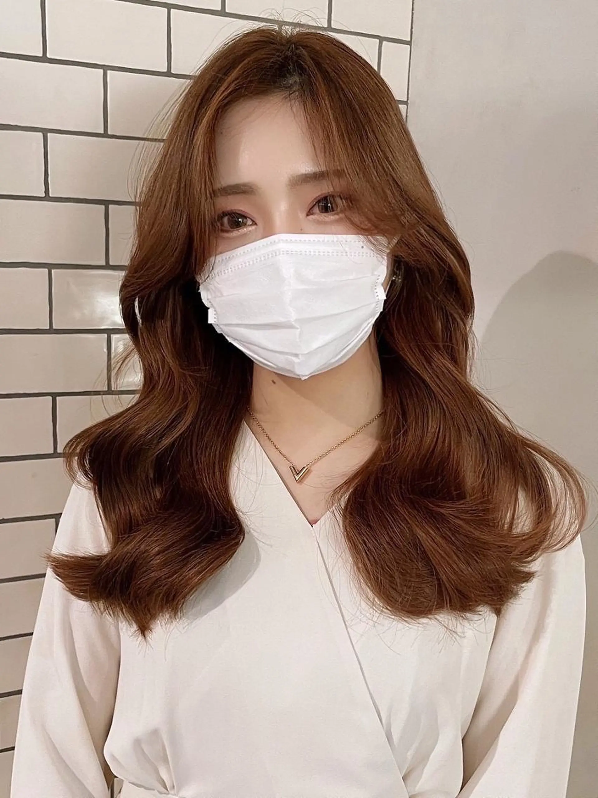 ロング 韓国風ヘア 韓国風🤍 イワサキ　リコ🍒のヘアスタイル