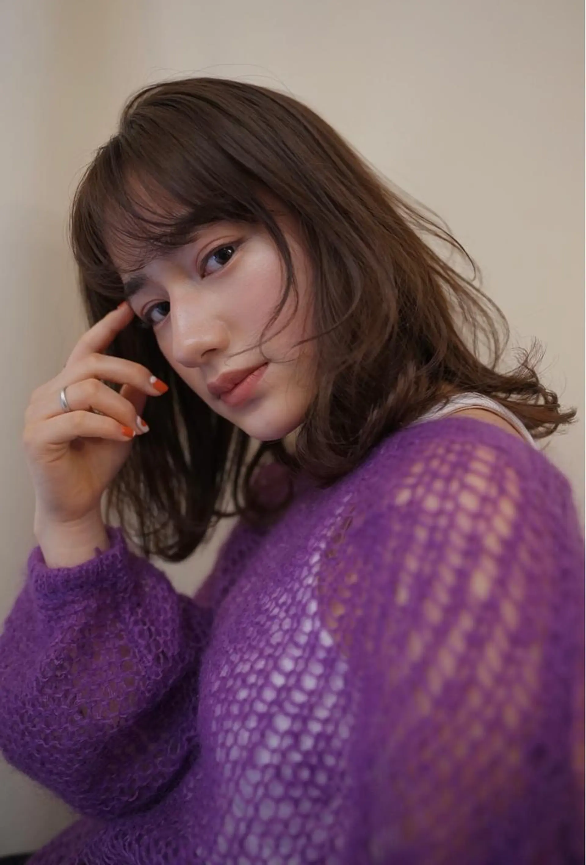 ミディアム カラー ヘアアレンジ 前髪顔周り✂️店長 ❤️アマミヤ❤️のヘアスタイル