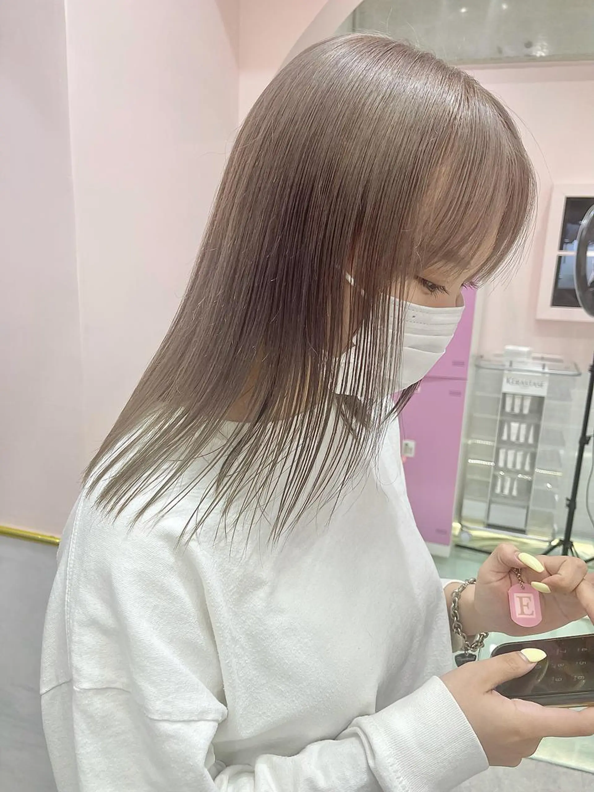 ミディアム ヘアカラー トリートメント 店長 小池アキトのヘアスタイル