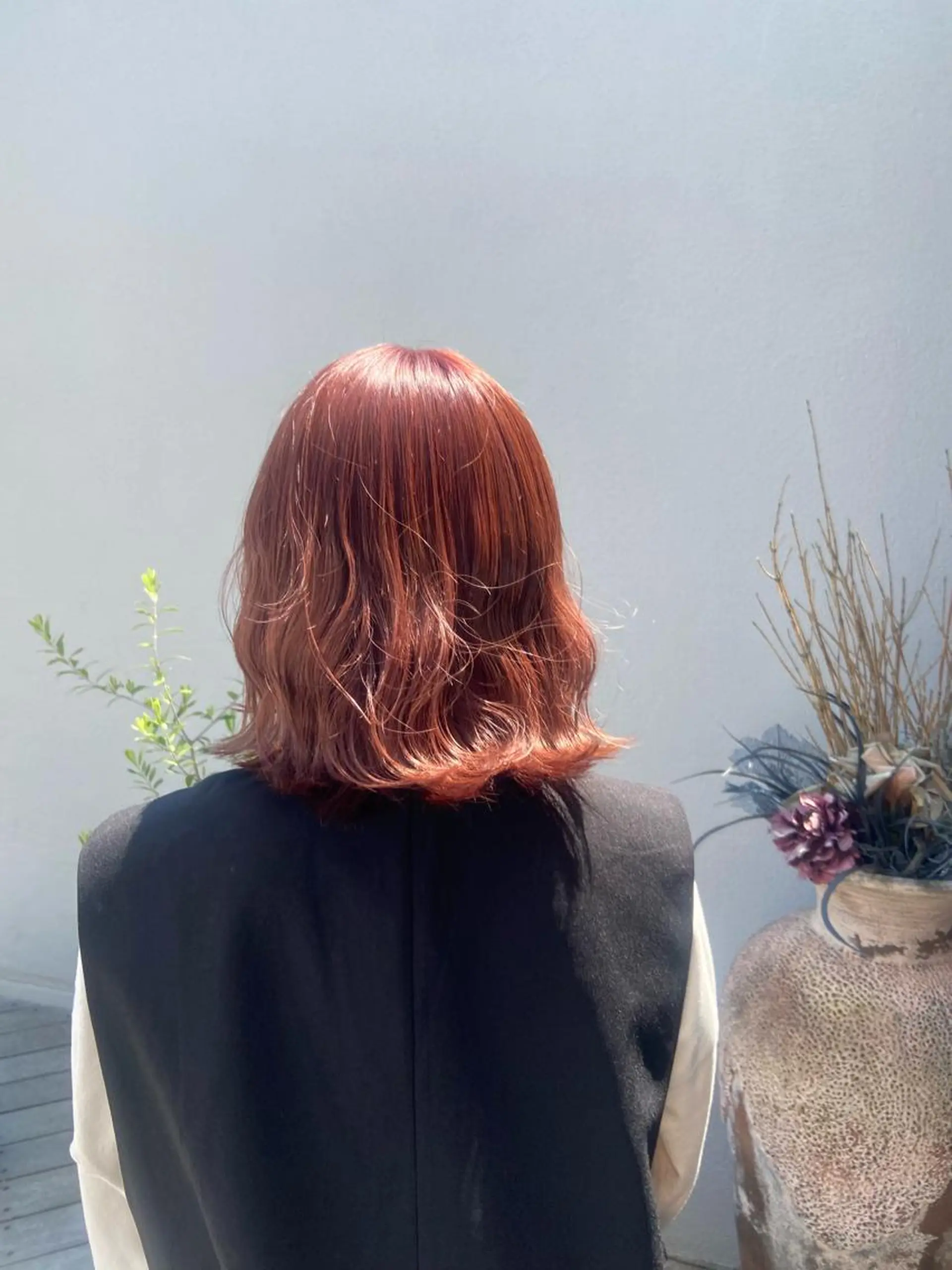 ミディアム カラー 久田 知奈梨のヘアスタイル
