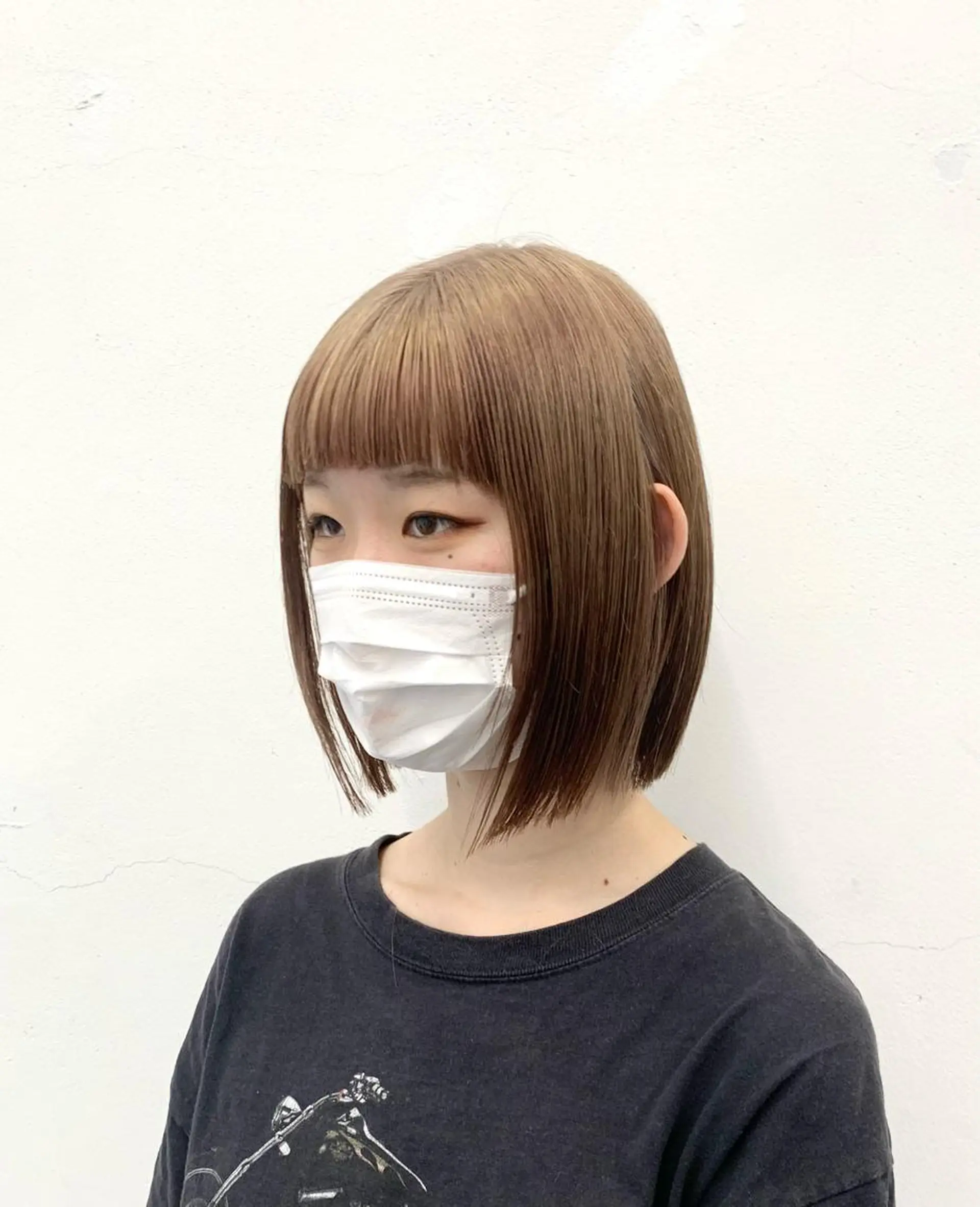 ショート カラー ヘアアレンジ 切りっぱなしボブ ブラウンカラー ボブ 髪質改善 トリートメント カット ヘアカラー トリートメント HARU//原宿🤍 リピート率NO.1のヘアスタイル