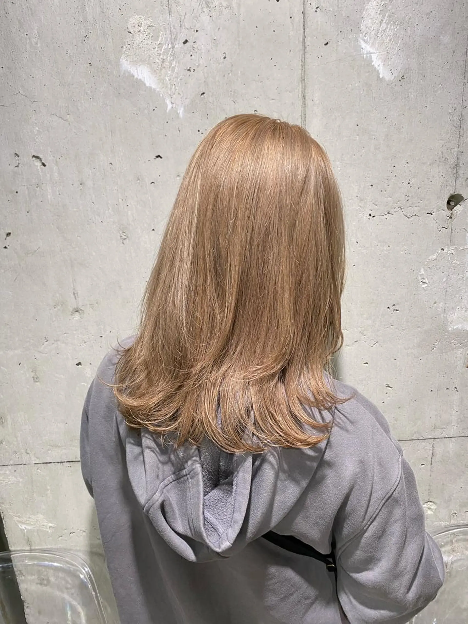 セミロング カラー エフェクトブリーチ 🌟前澤啓太朗のヘアスタイル