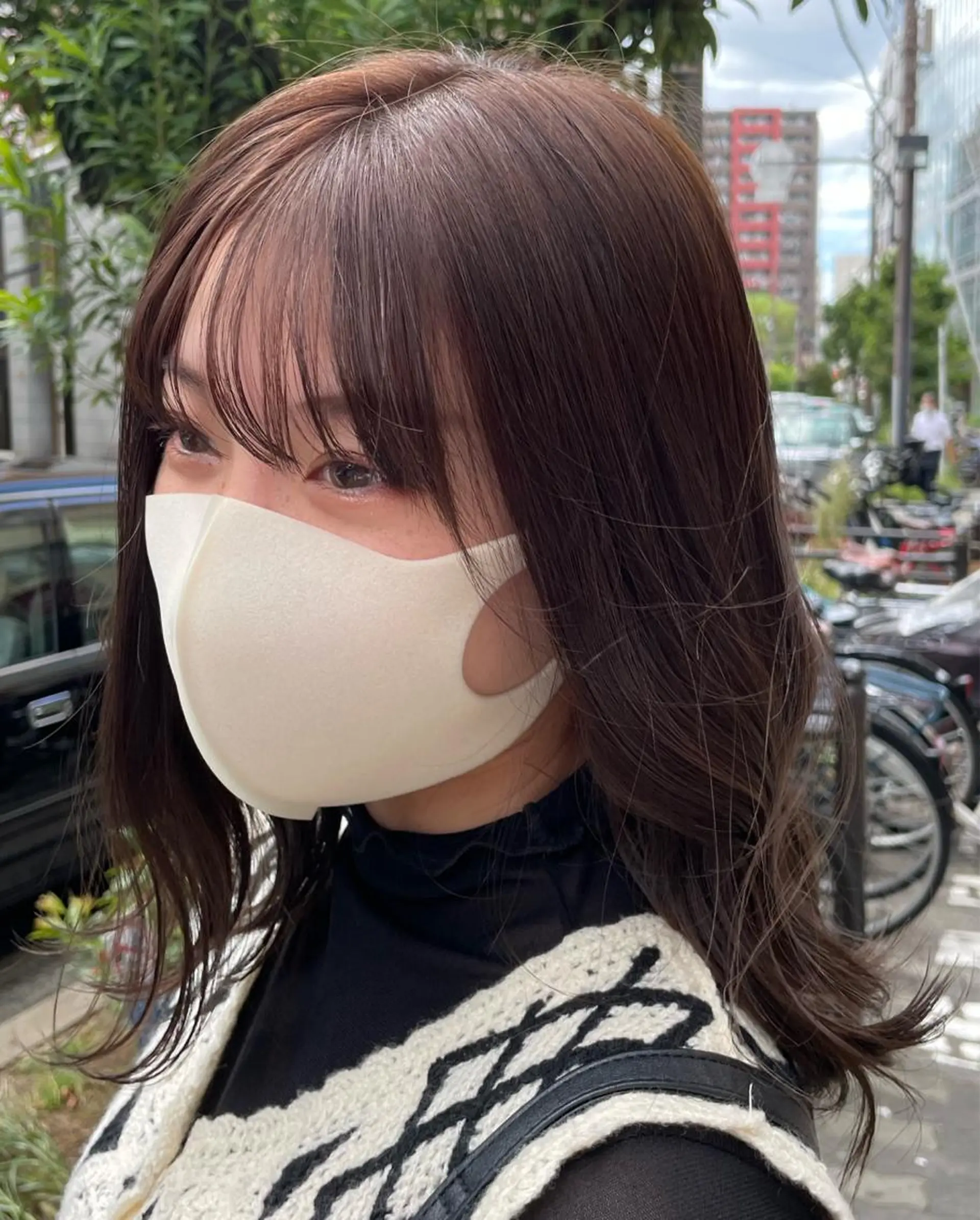 セミロング カラー 片平 帆香のヘアスタイル