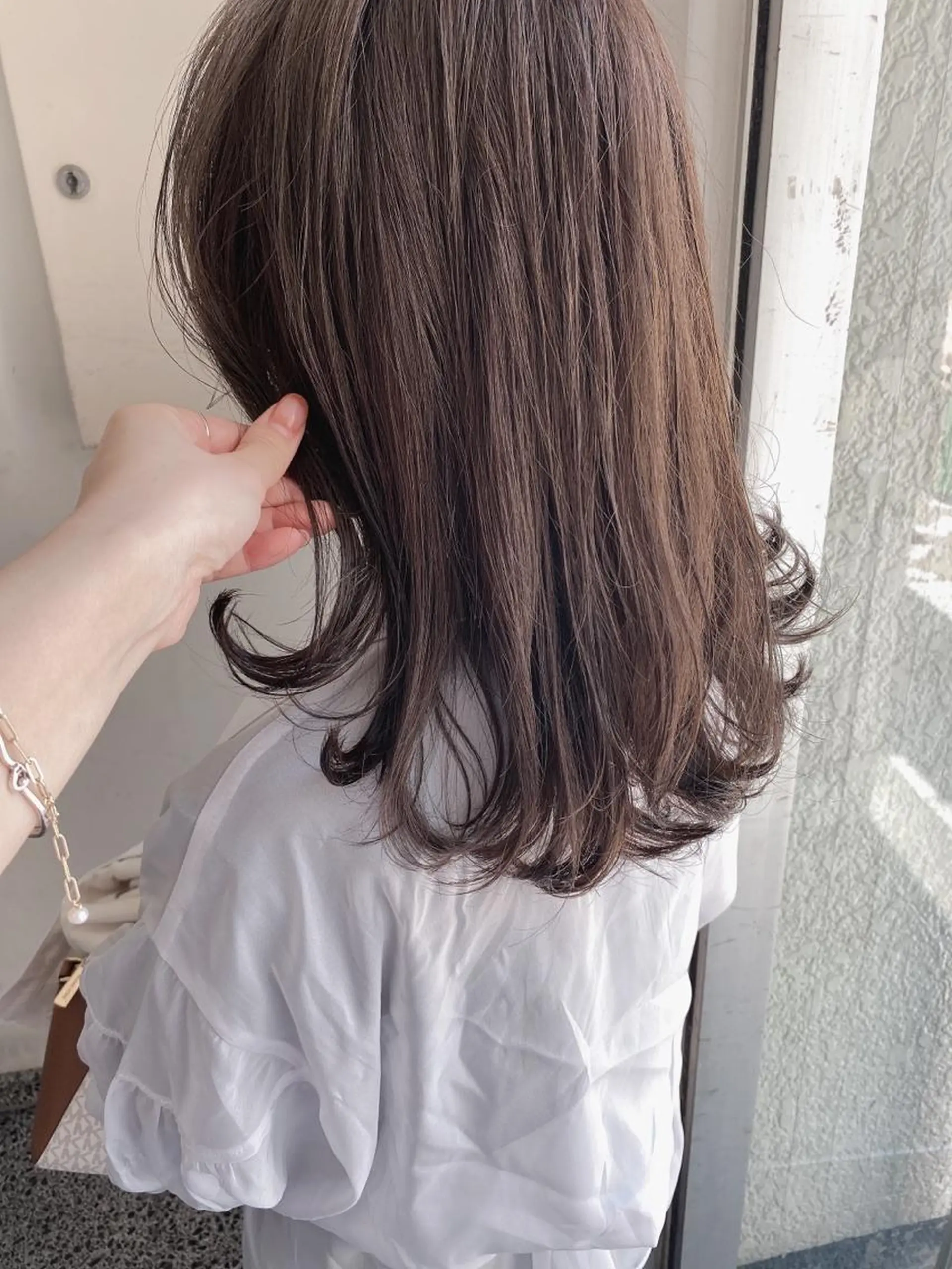 セミロング カラー レイヤーカット✂️ 横浜No1♡下鳥翔子のヘアスタイル