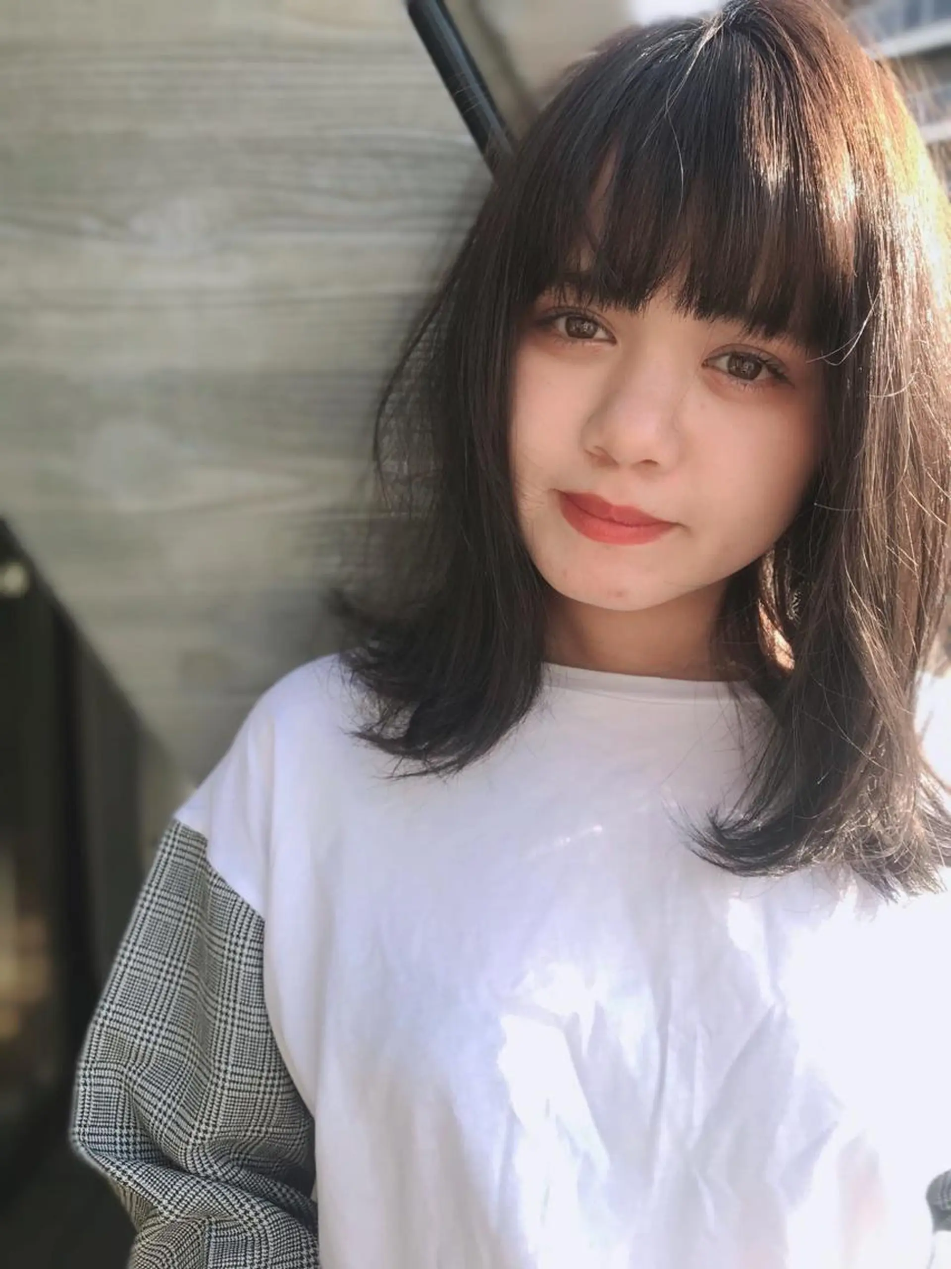 ミディアム カット ヘアカラー トリートメント ヒラヤマ ユウスケのヘアスタイル