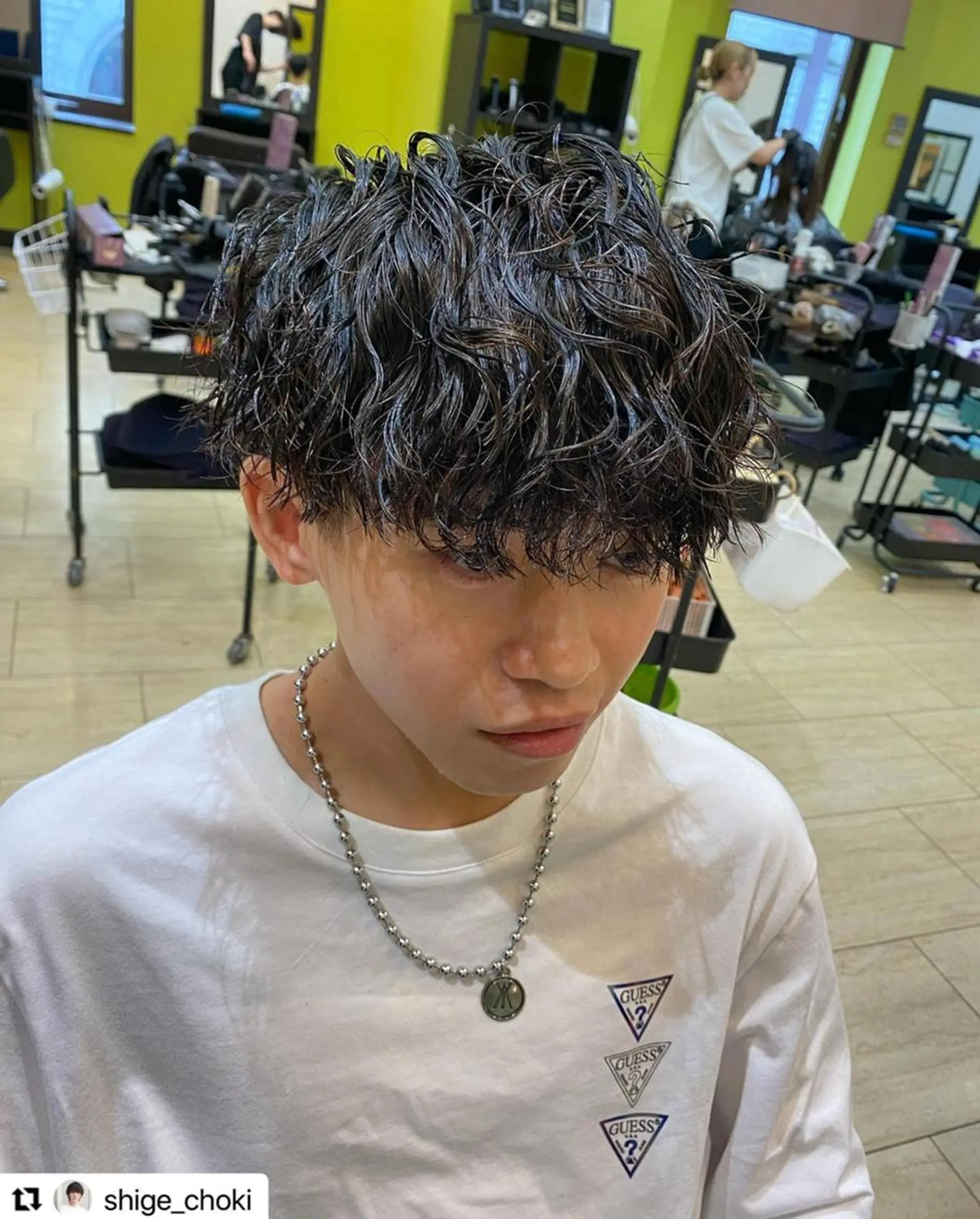 ショート カラー パーマ メンズ 🩷Eny terrace🩷のヘアスタイル