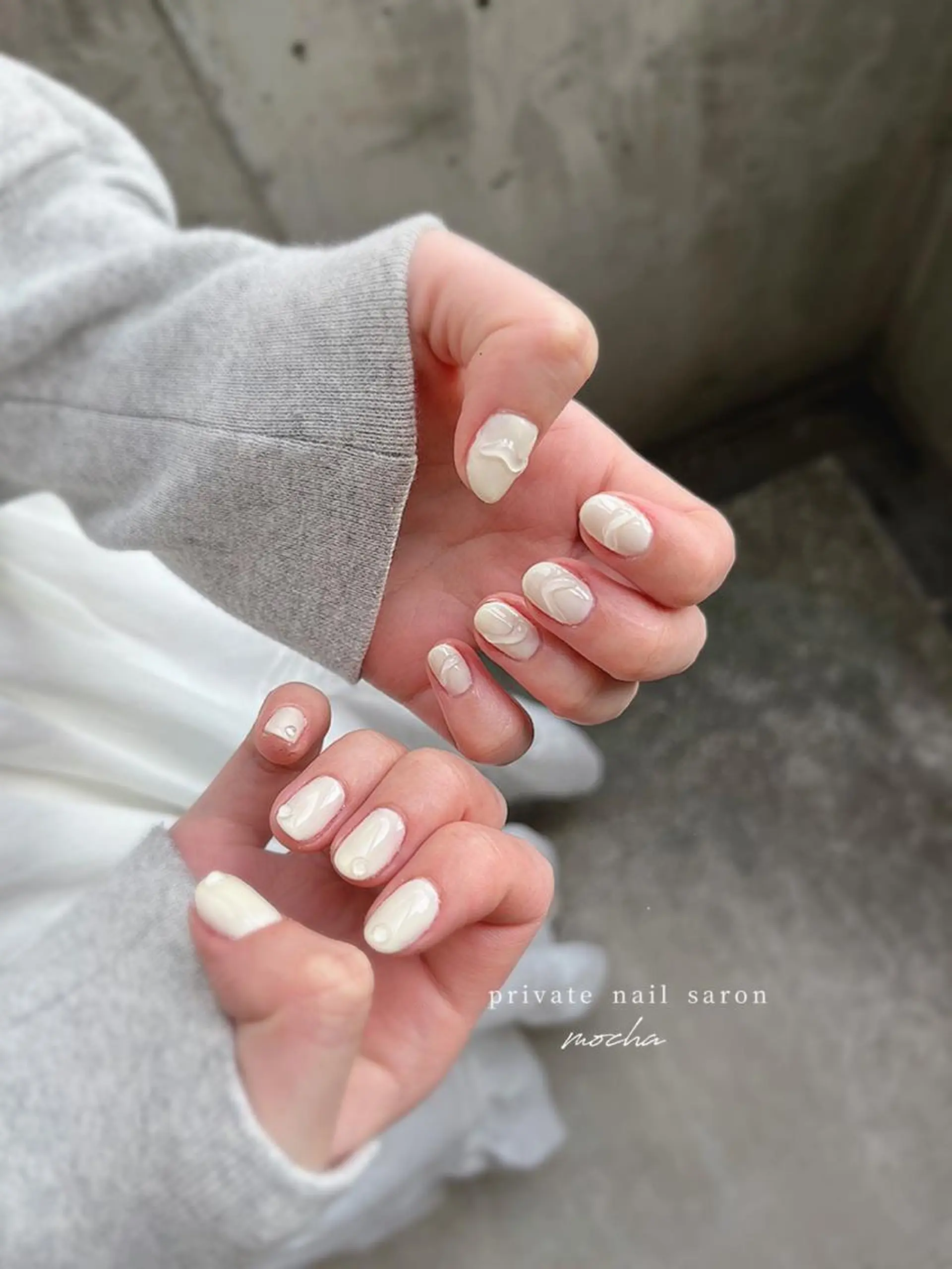 ネイル ワンカラーネイル ハンドネイル mocha nailのネイルデザイン