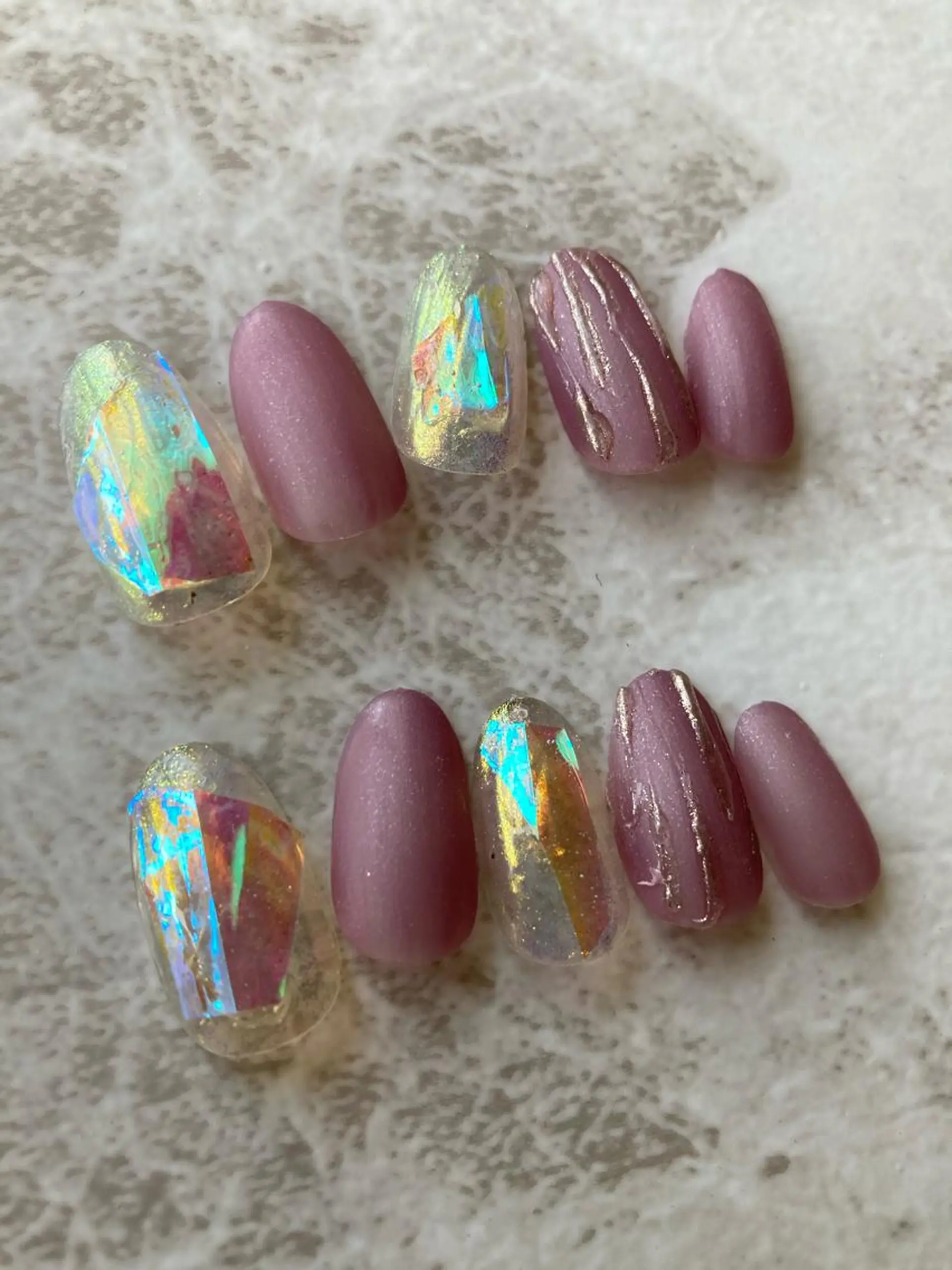 ネイル 氷ネイル・うるうるネイル auladenail アウラデネイルのネイルデザイン